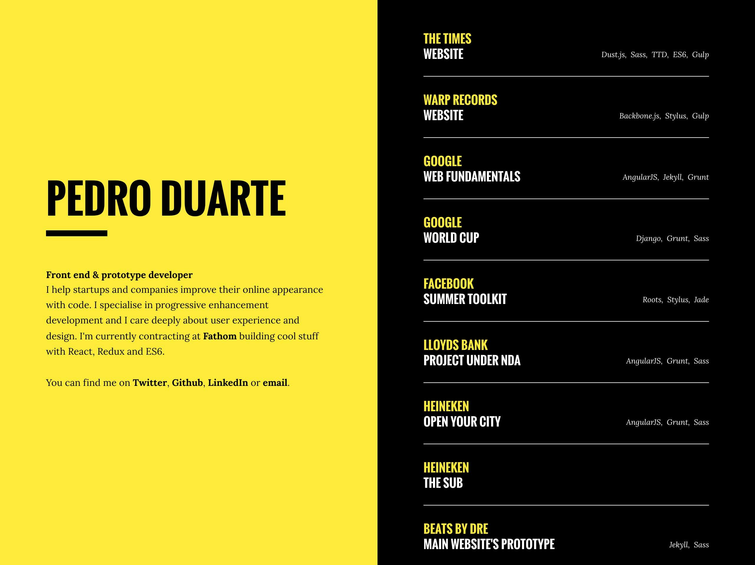 Pedro Duarte Website Screenshot