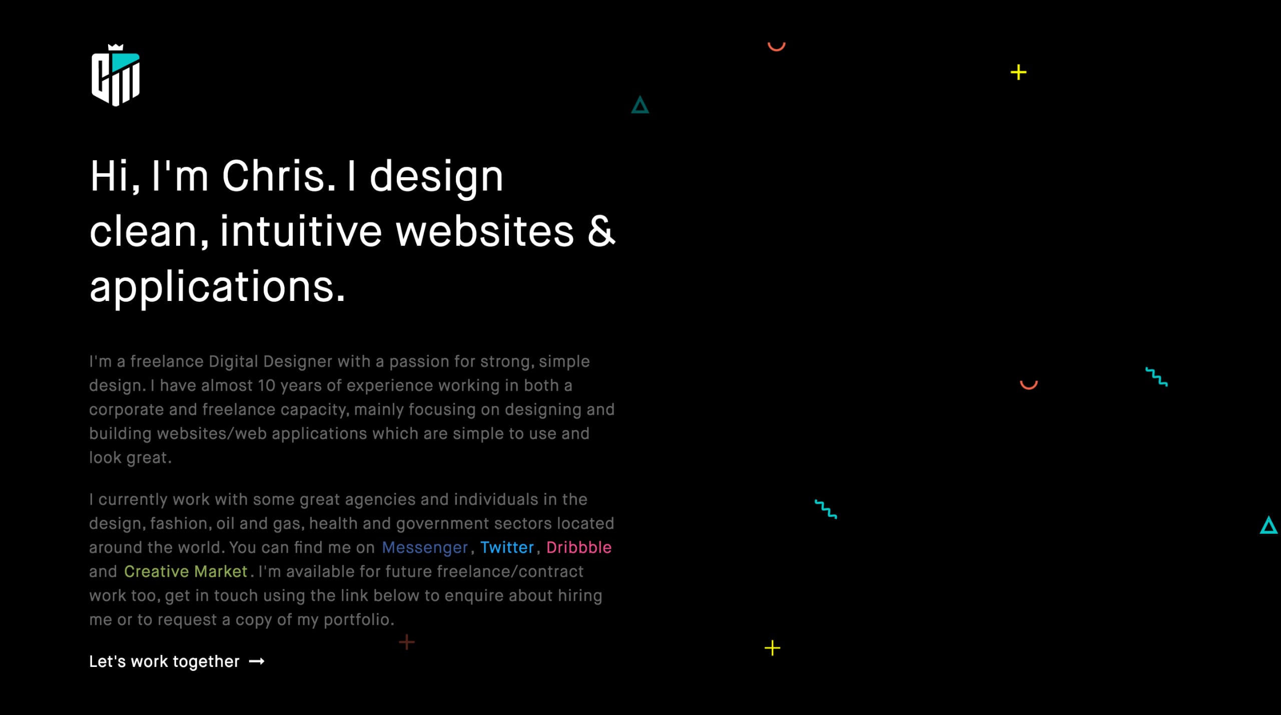 Chris Martin Website Screenshot