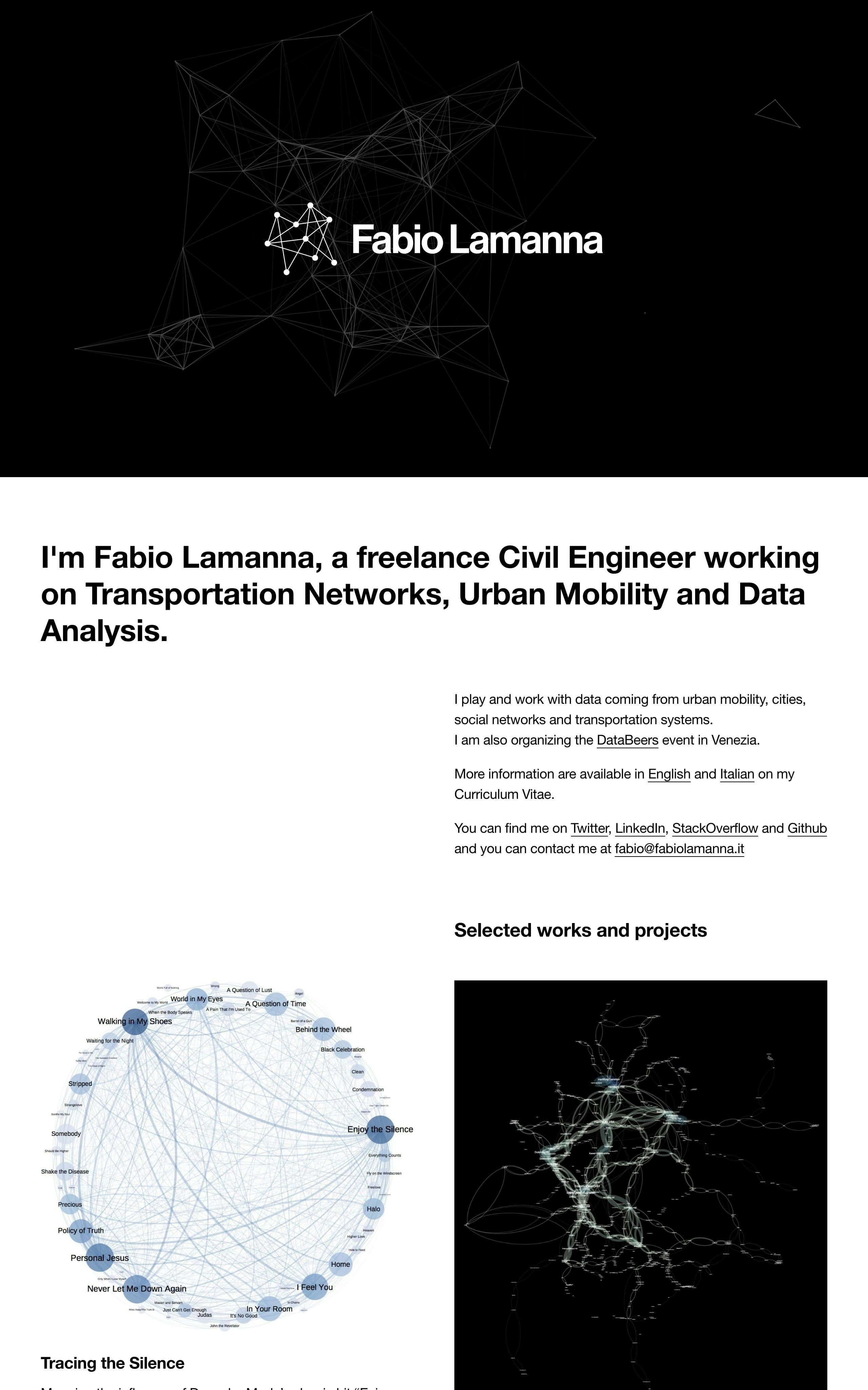 Fabio Lamanna Website Screenshot