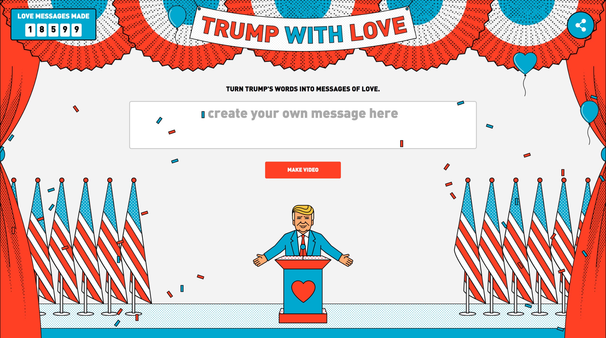 Trump With Love Website Screenshot