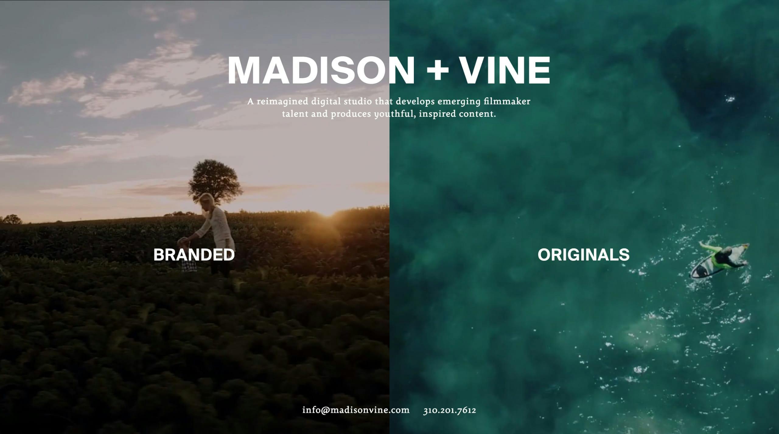 Madison + Vine Website Screenshot