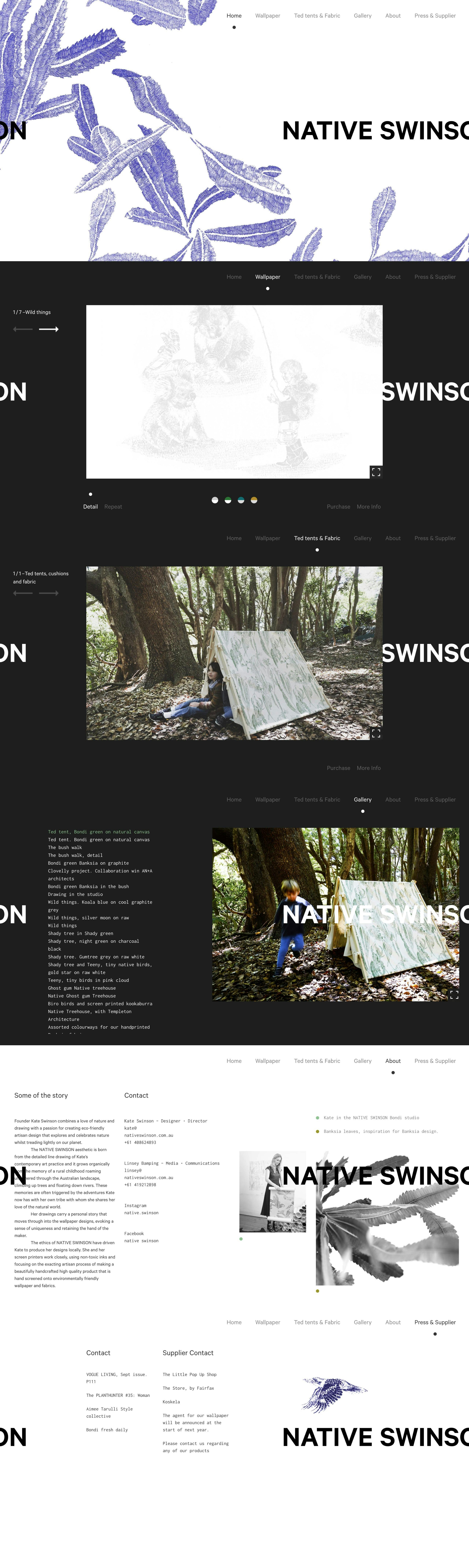Native Swinson Website Screenshot