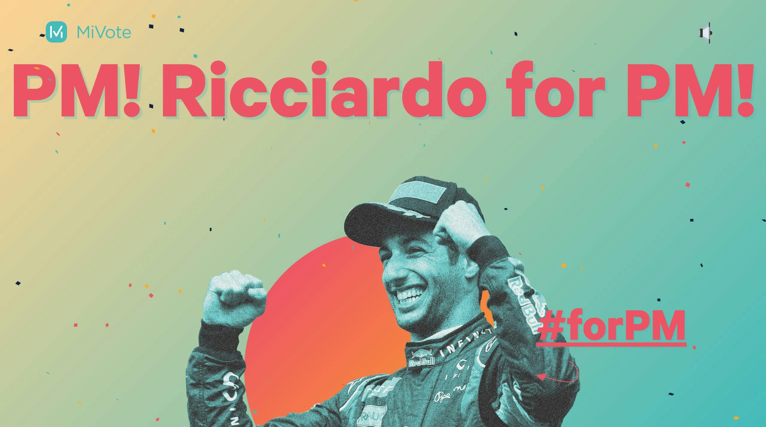 Ricciardo for PM Website Screenshot