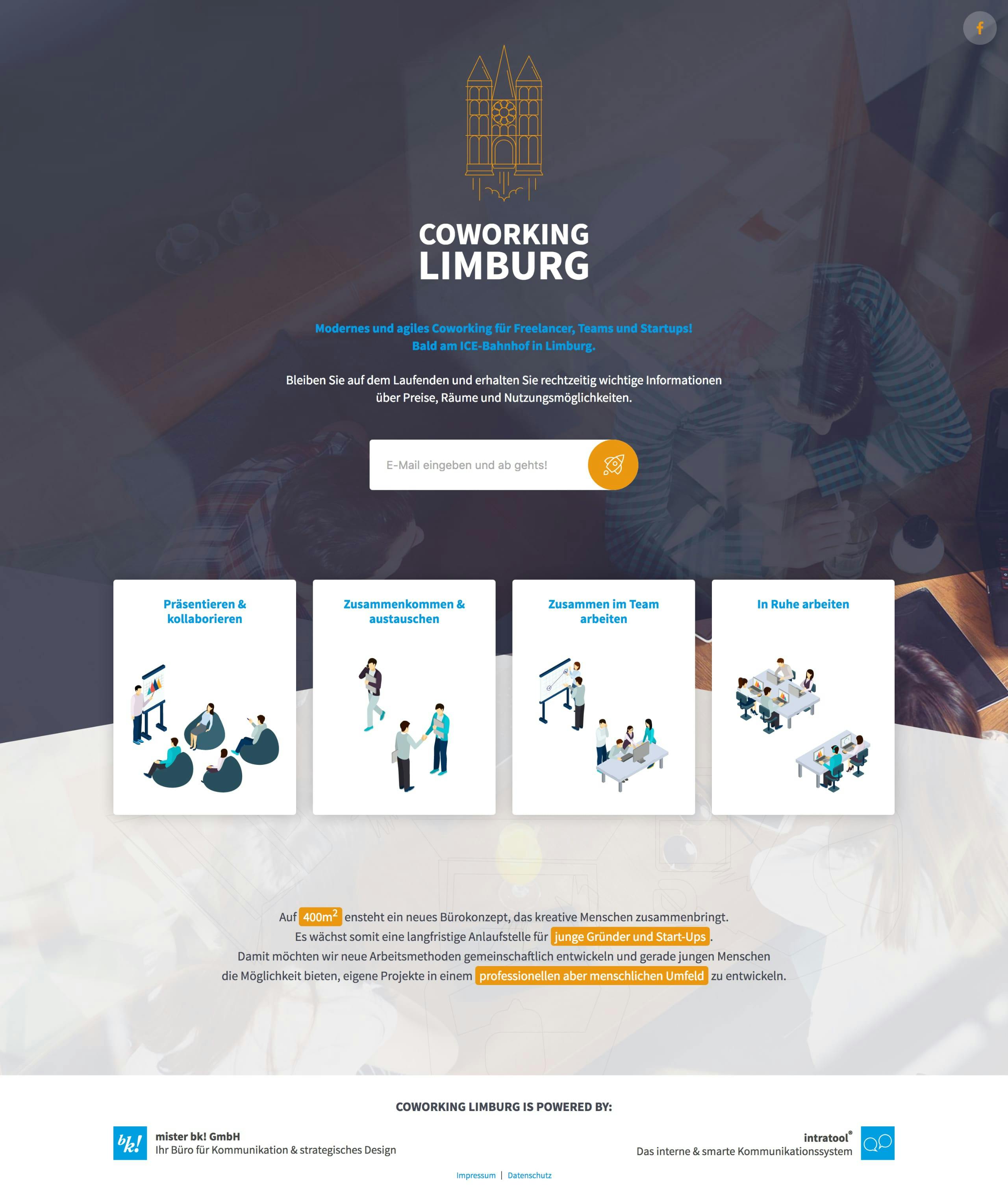 Coworking Limburg Website Screenshot
