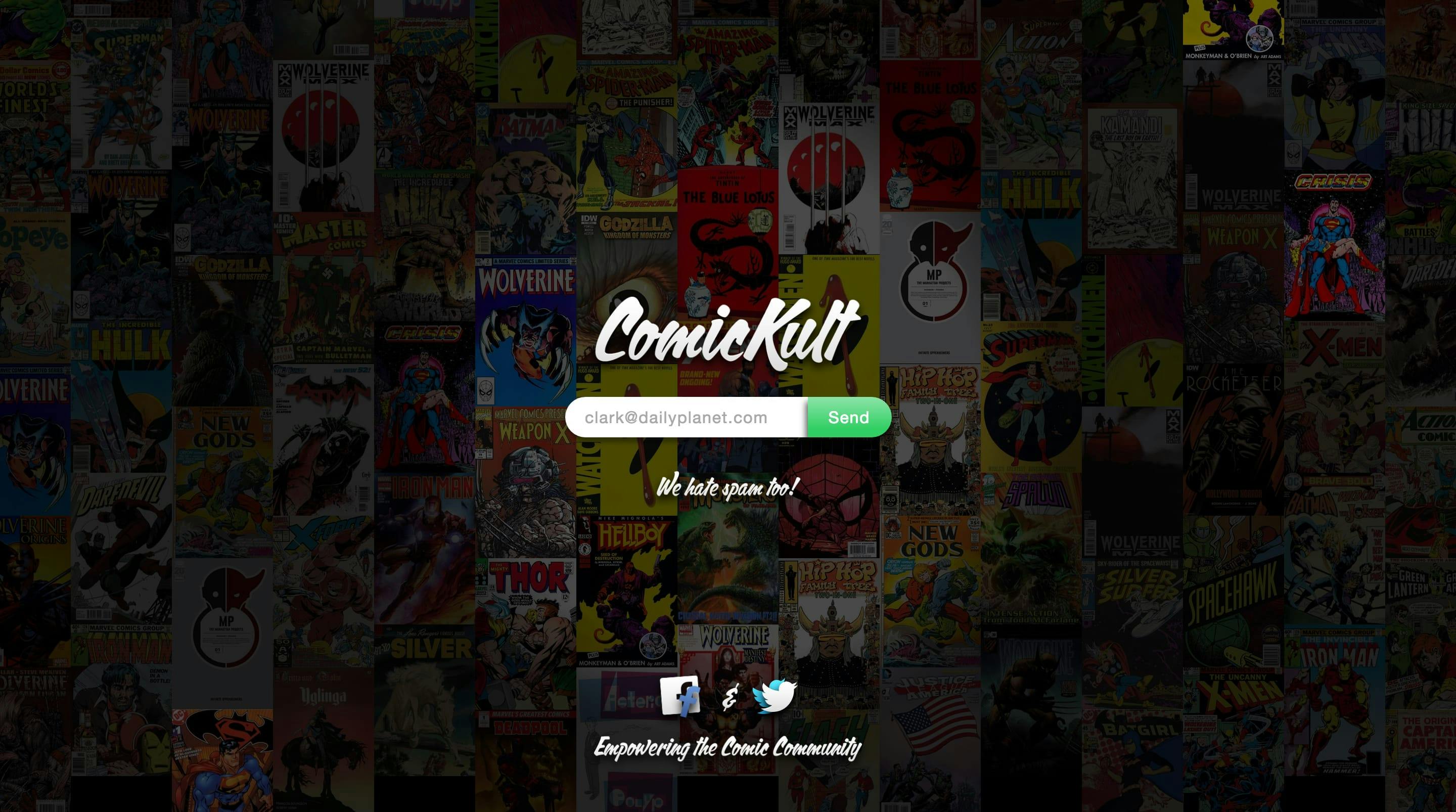 ComicKult Website Screenshot