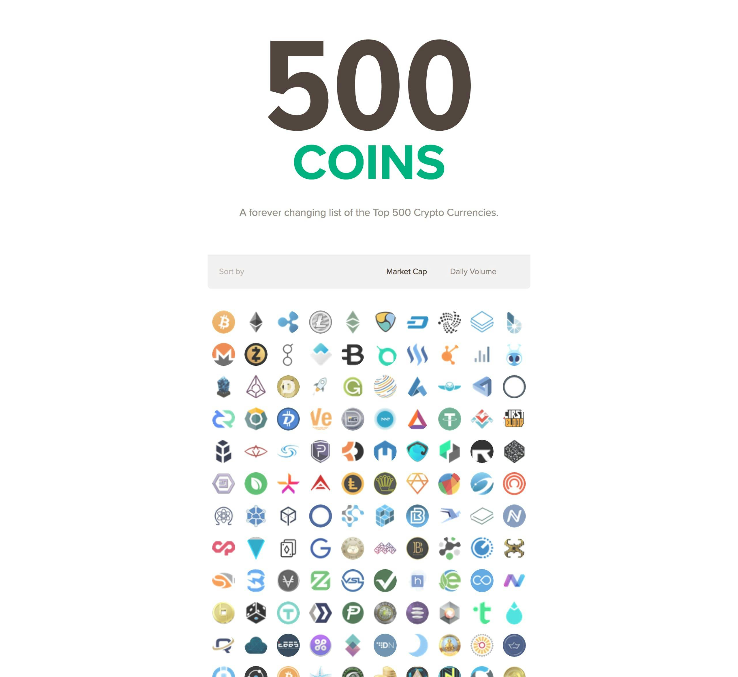 500 Coins Website Screenshot