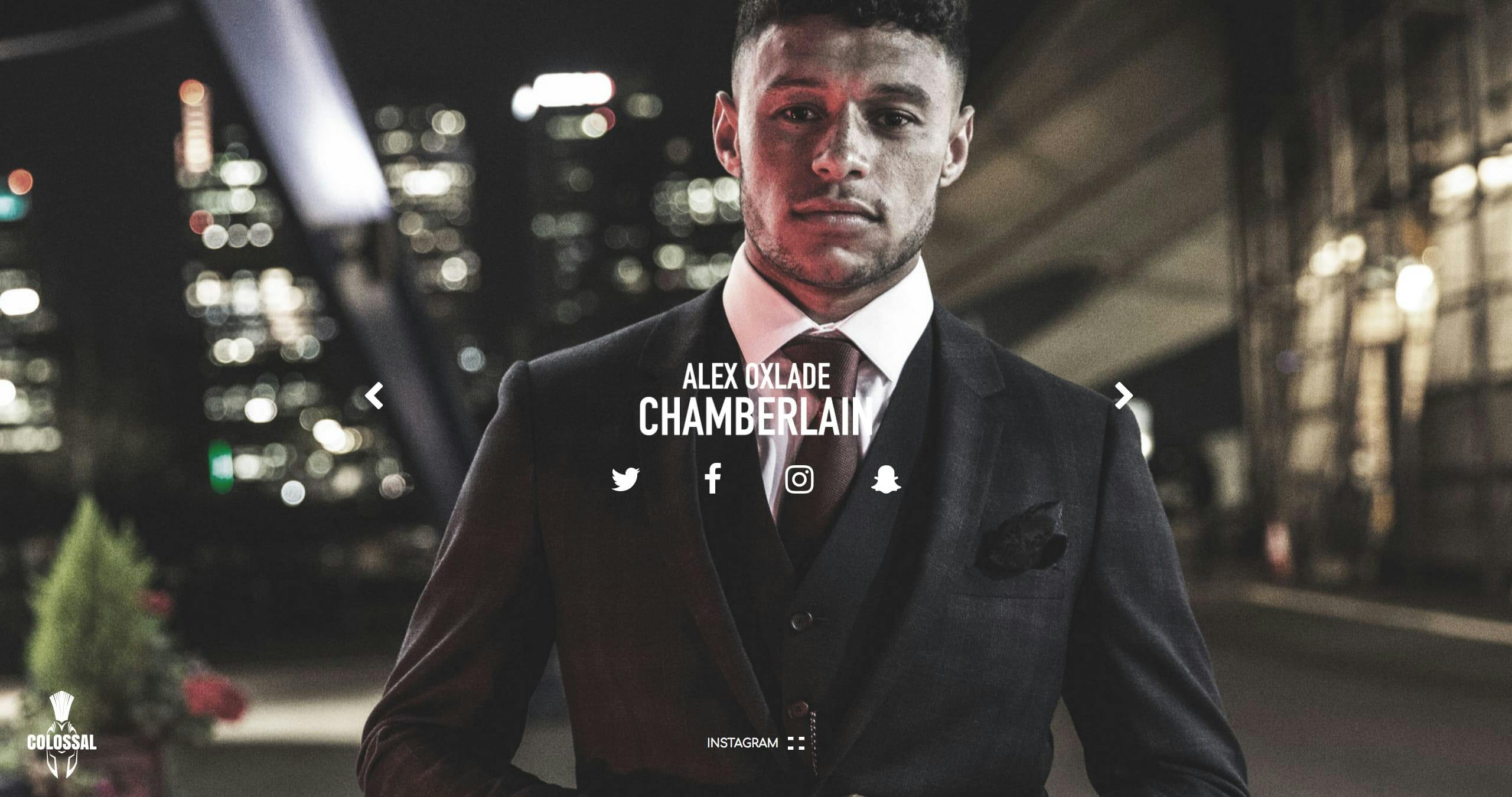 Alex Oxlade-Chamberlain Website Screenshot