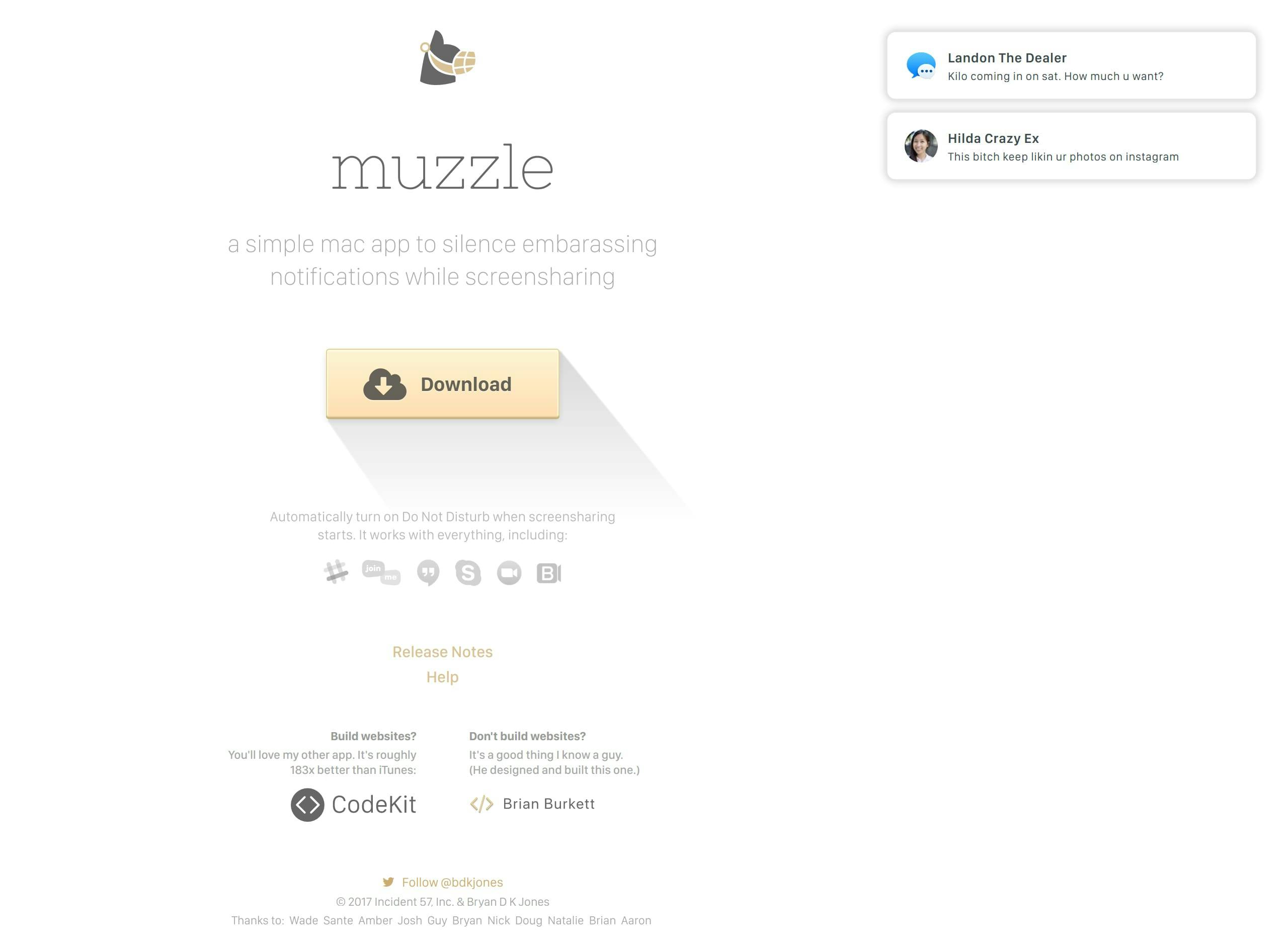 Muzzle Website Screenshot