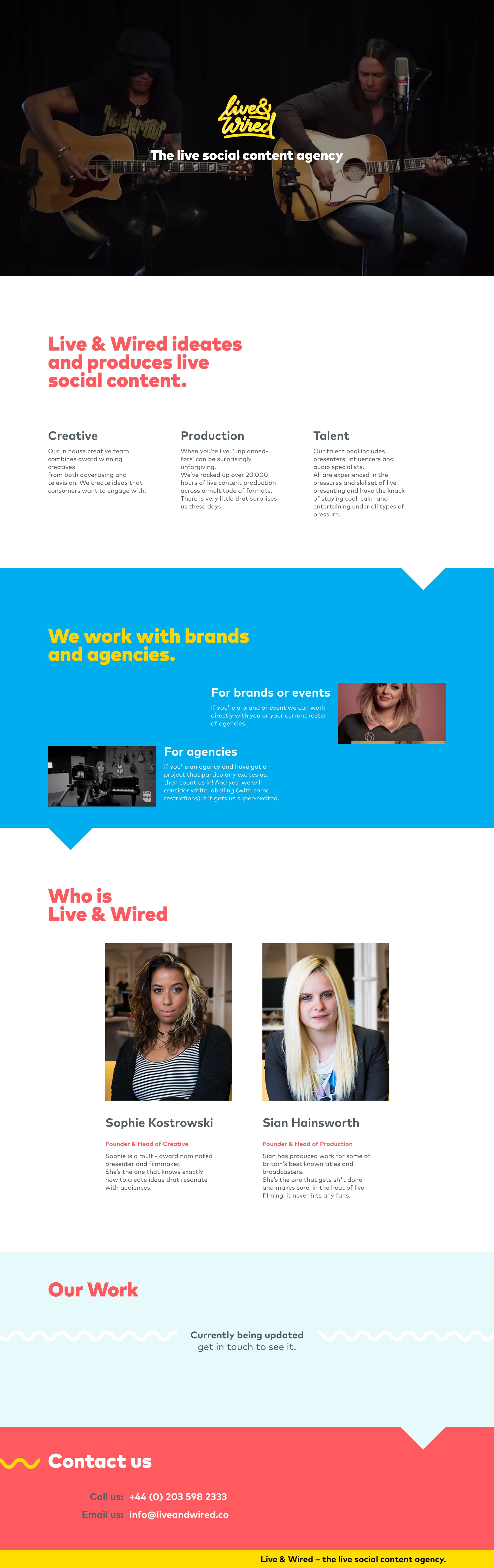Live & Wired Website Screenshot