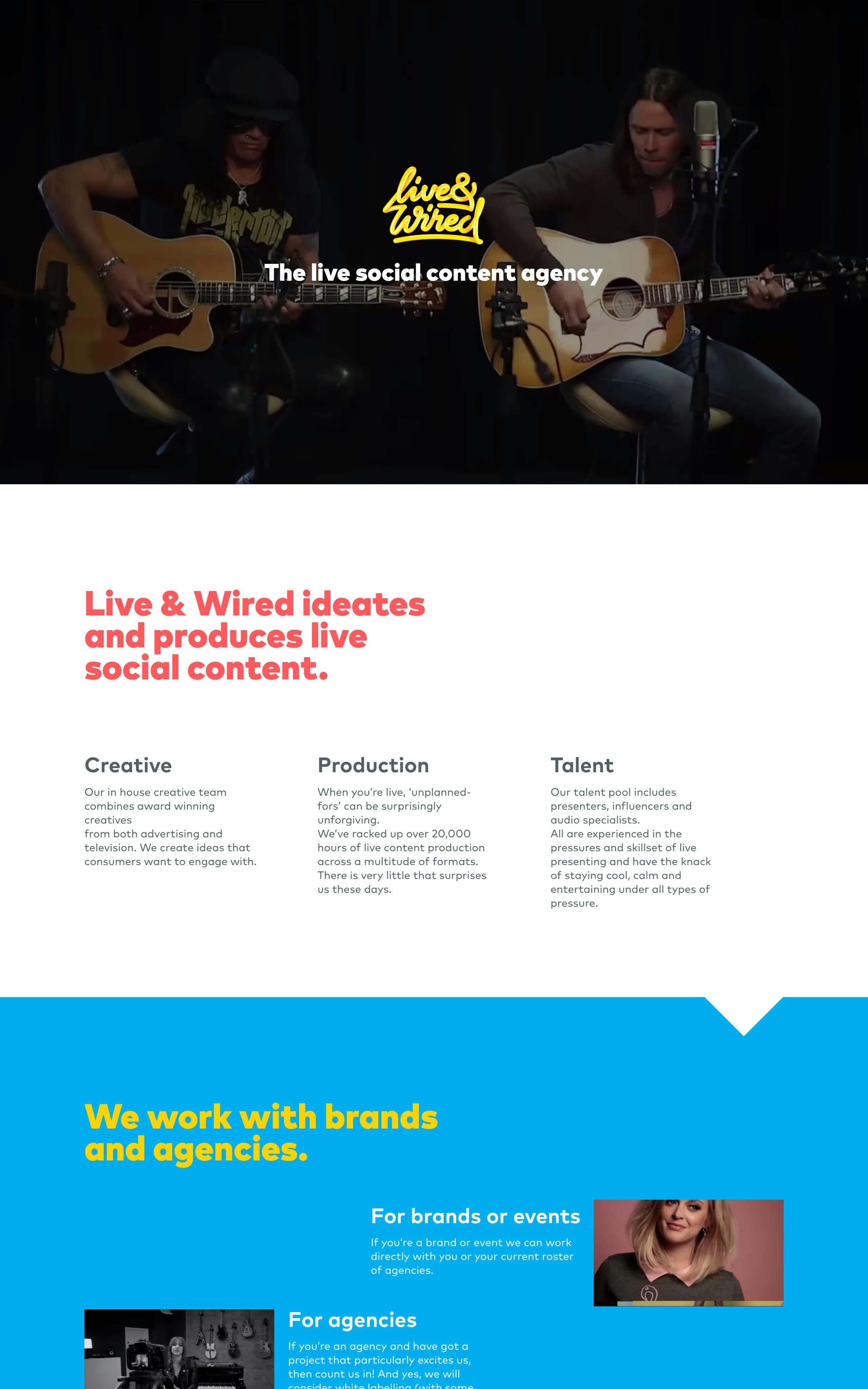 Live & Wired Website Screenshot