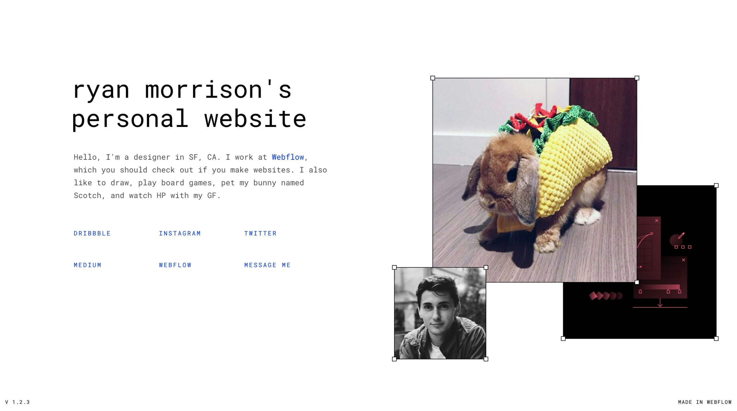 Ryan Morrison Website Screenshot