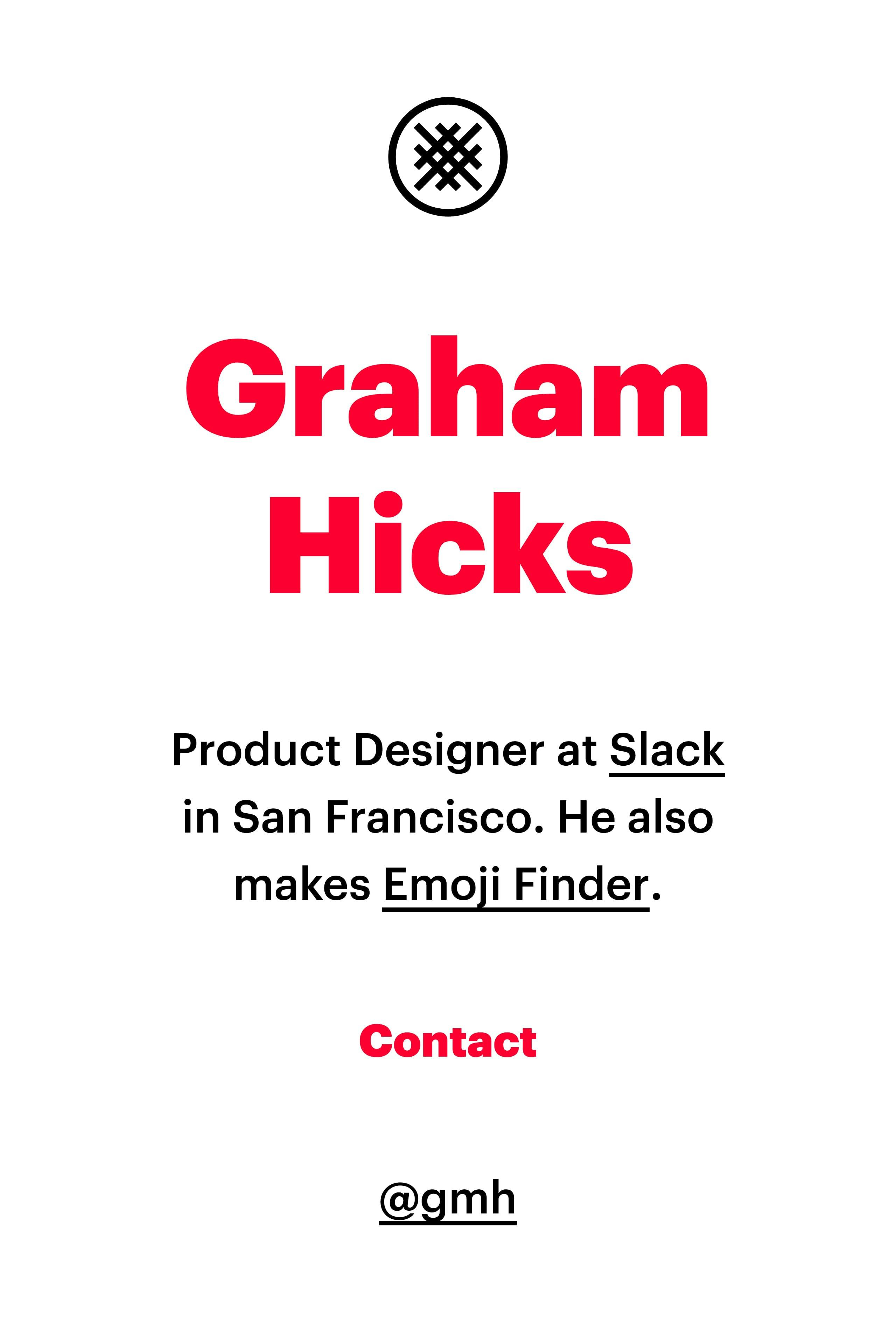 Graham Hicks Website Screenshot