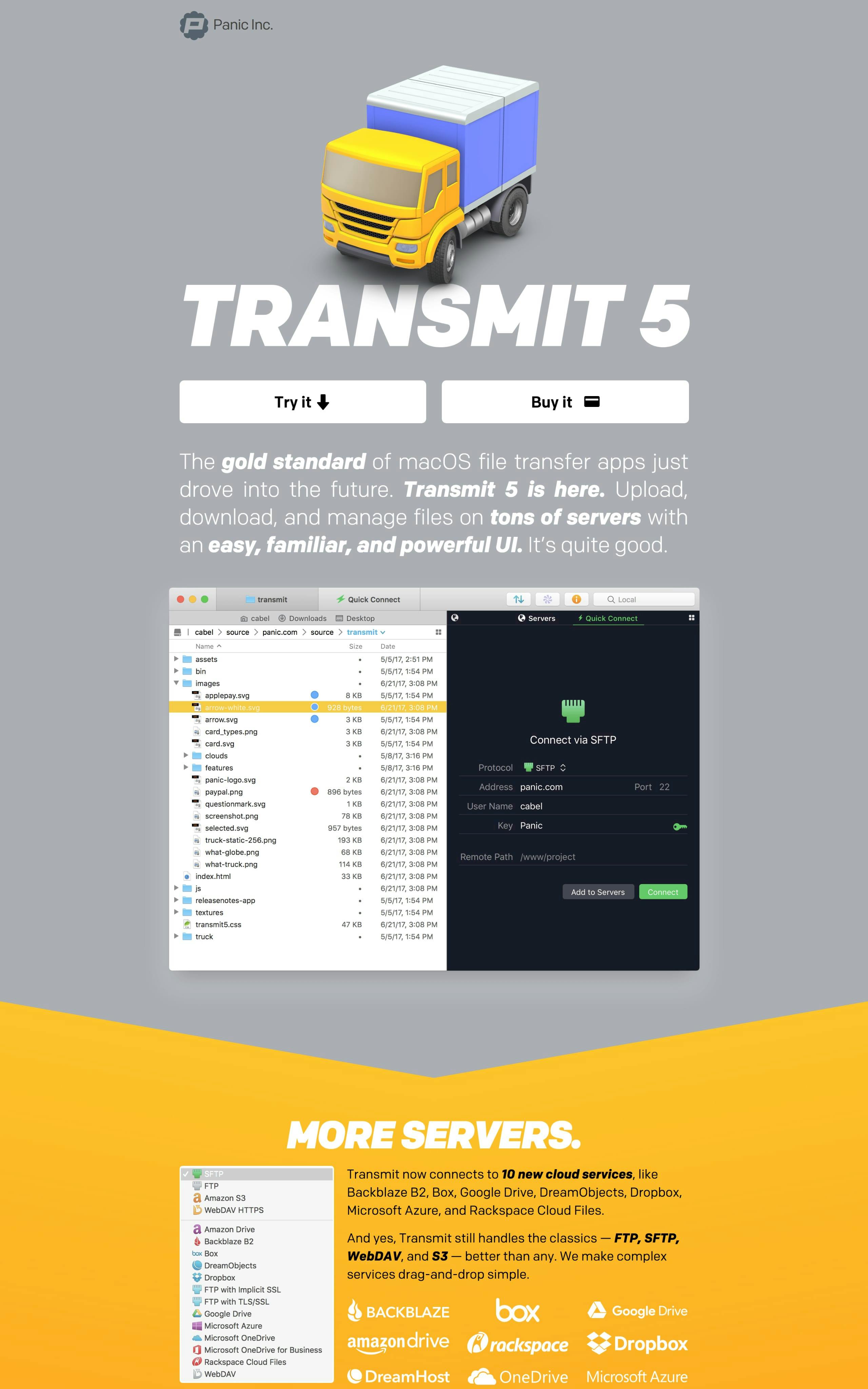 Transmit 5 Website Screenshot