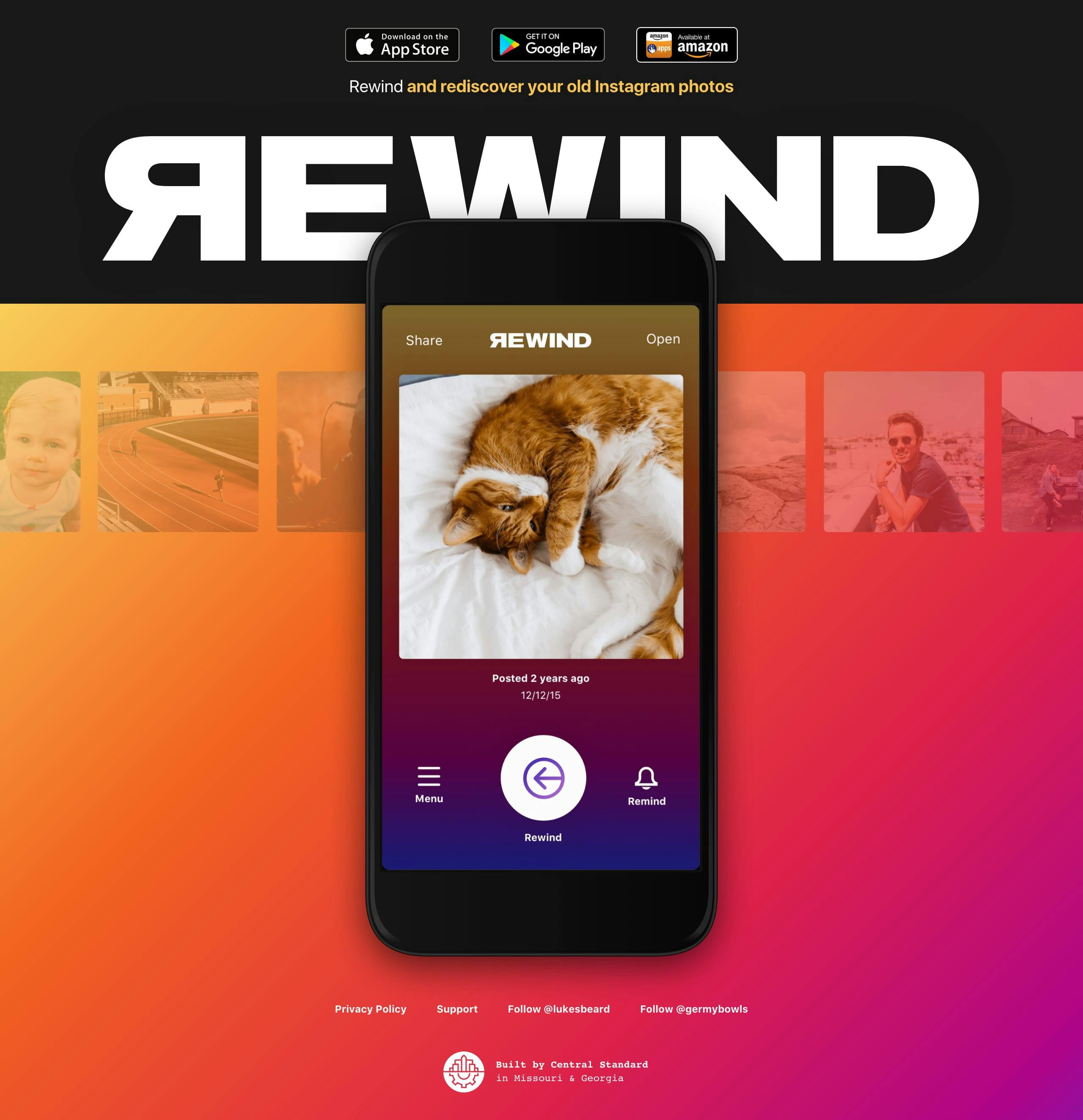 Rewind Website Screenshot