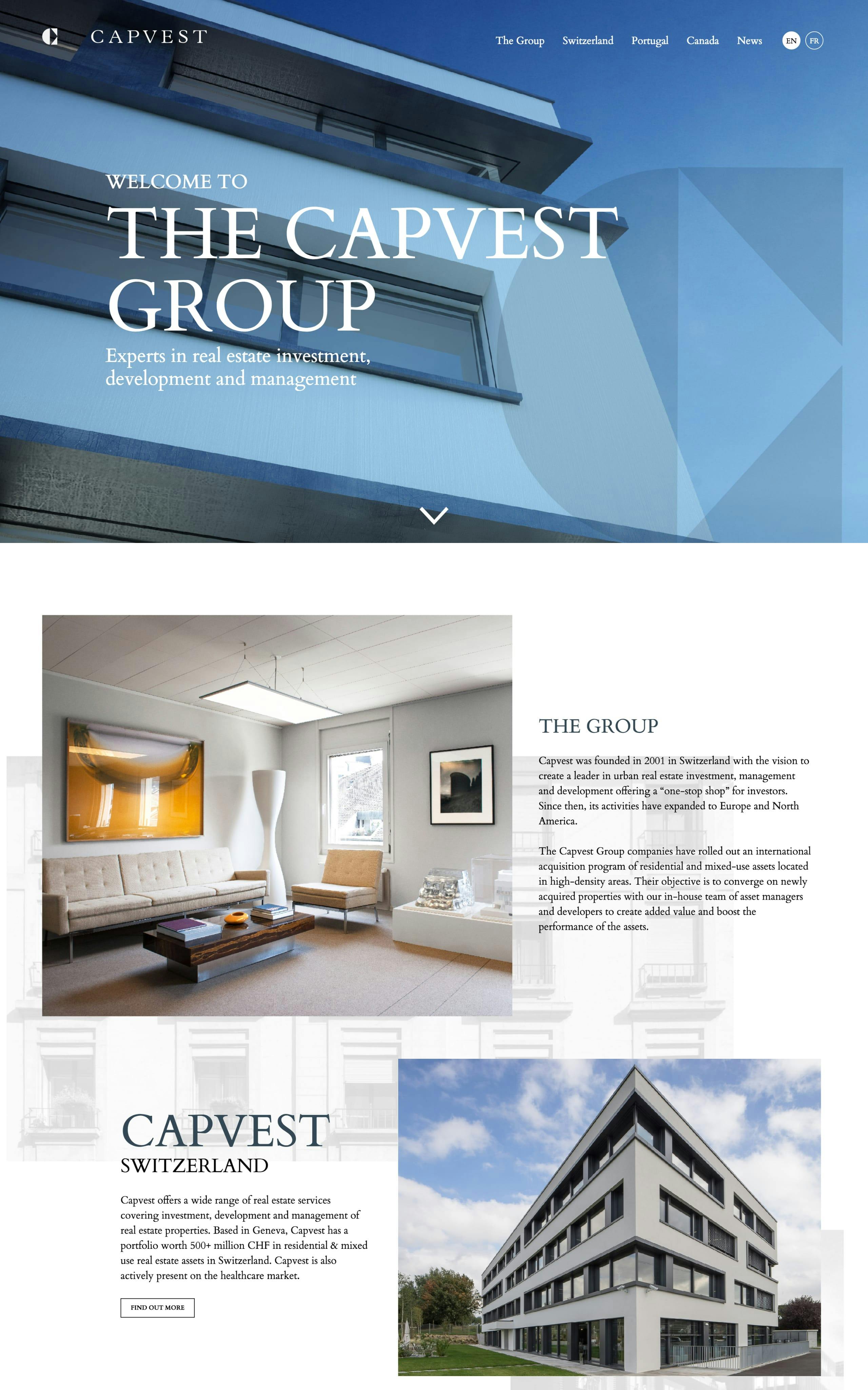 The Capvest Group Website Screenshot