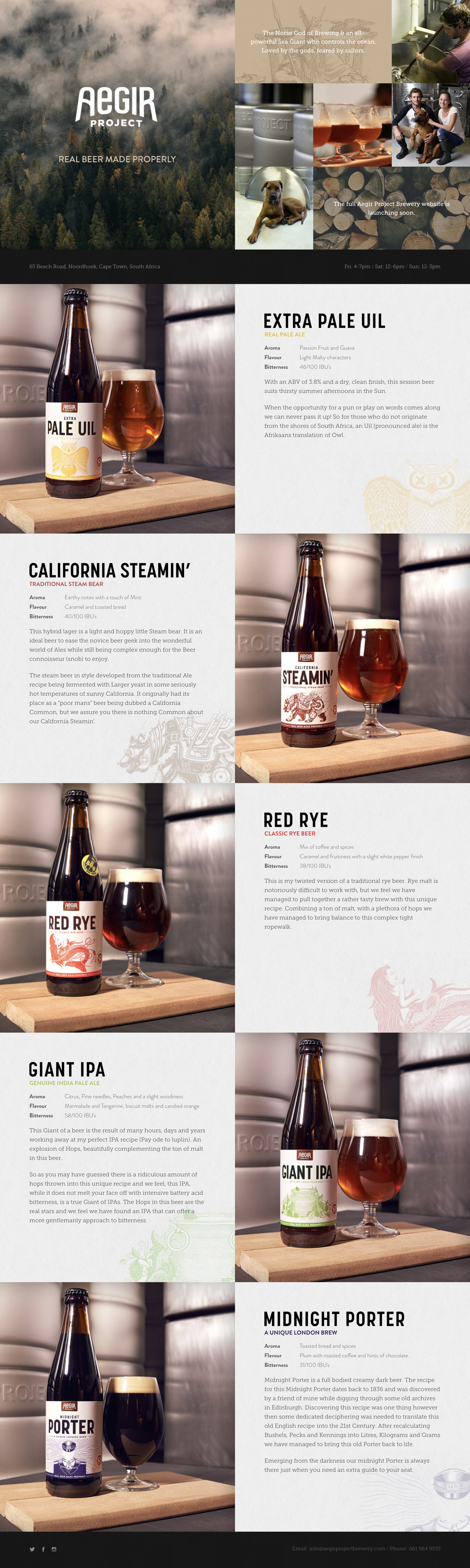 Aegir Project Brewery Website Screenshot