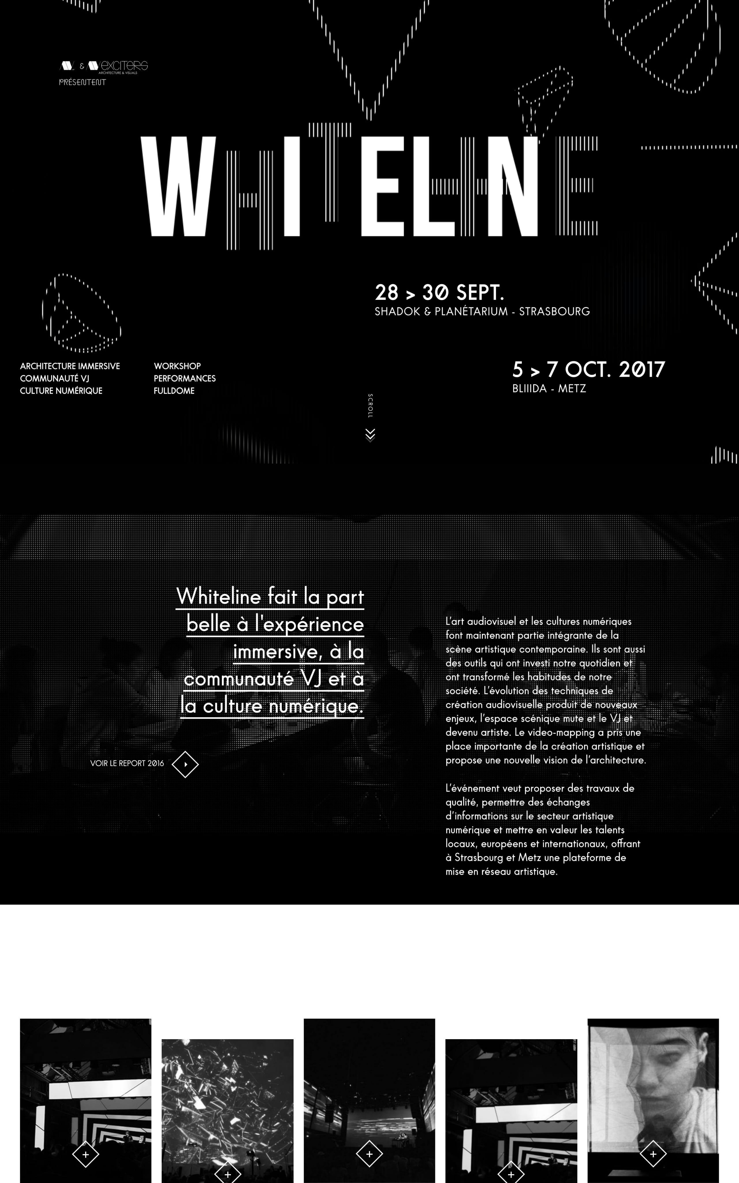 Whiteline Festival Website Screenshot