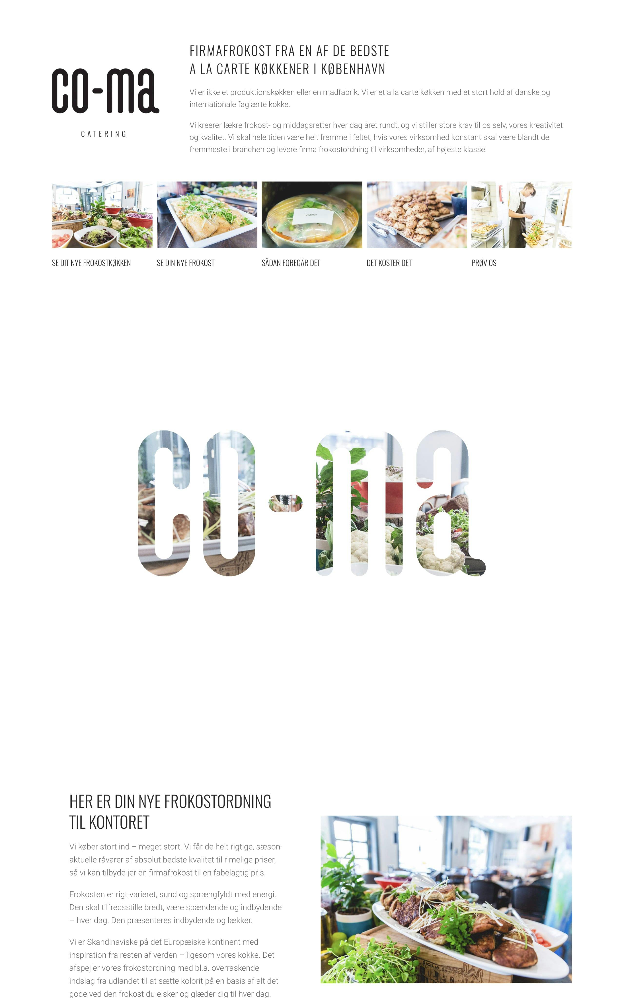 Co-Ma Catering Website Screenshot