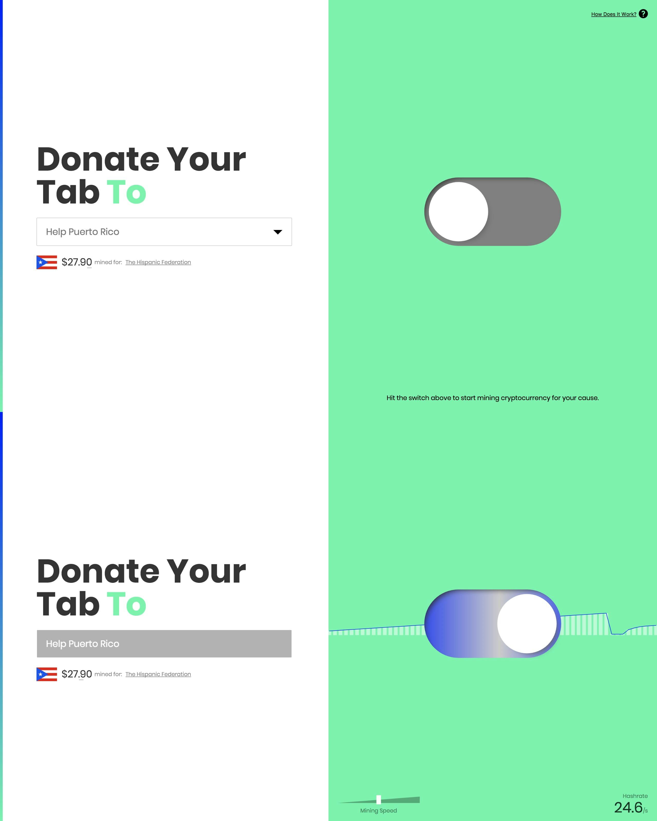 Donate Your Tab Website Screenshot