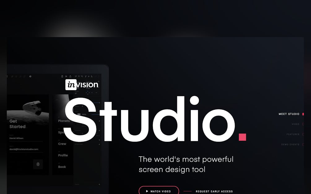InVision Studio - One Page Website Award