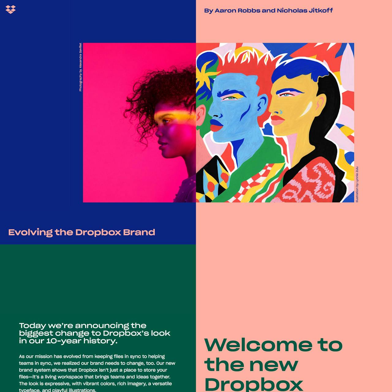 Dropbox Design Website Screenshot