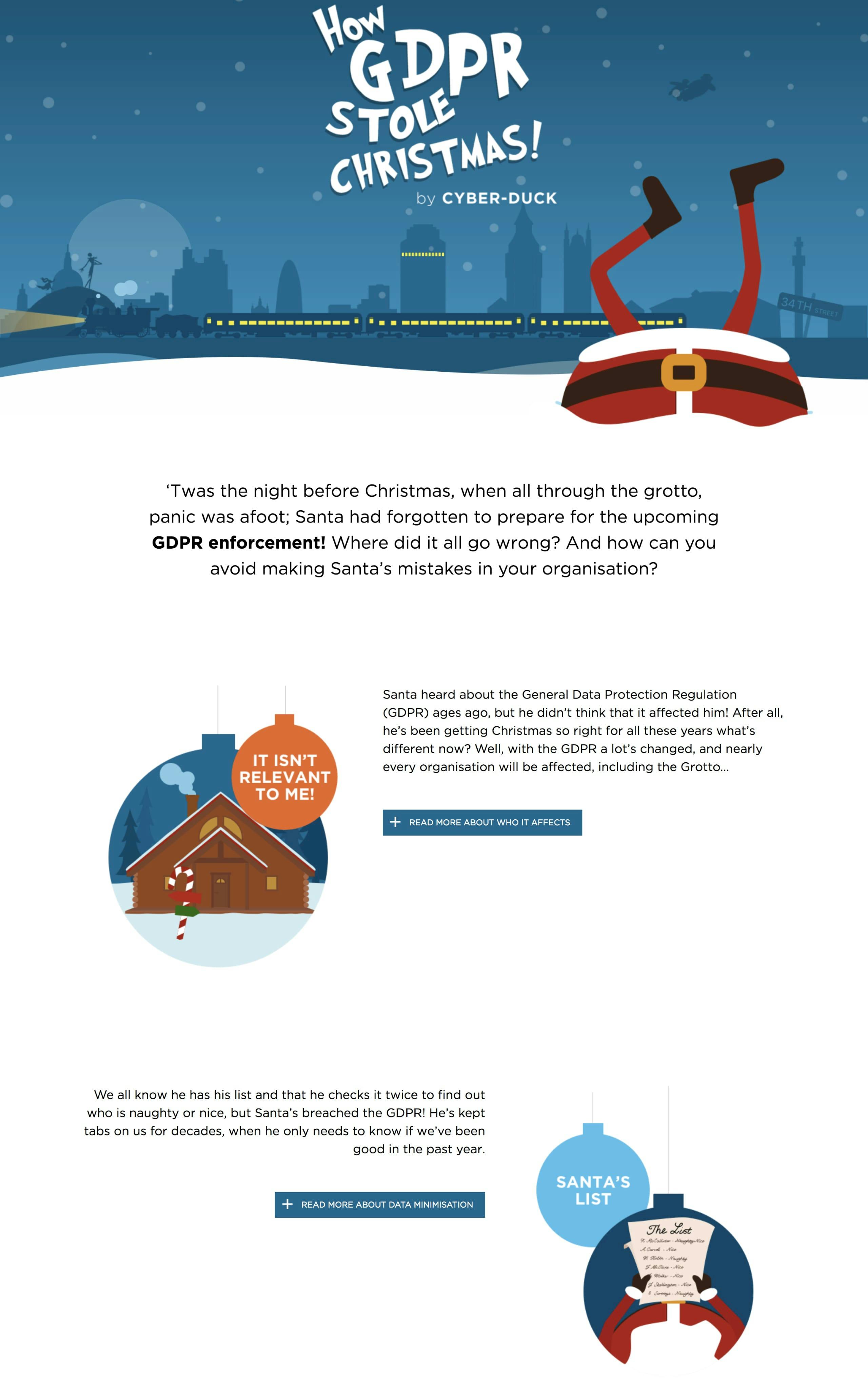How GDPR Stole Christmas Website Screenshot