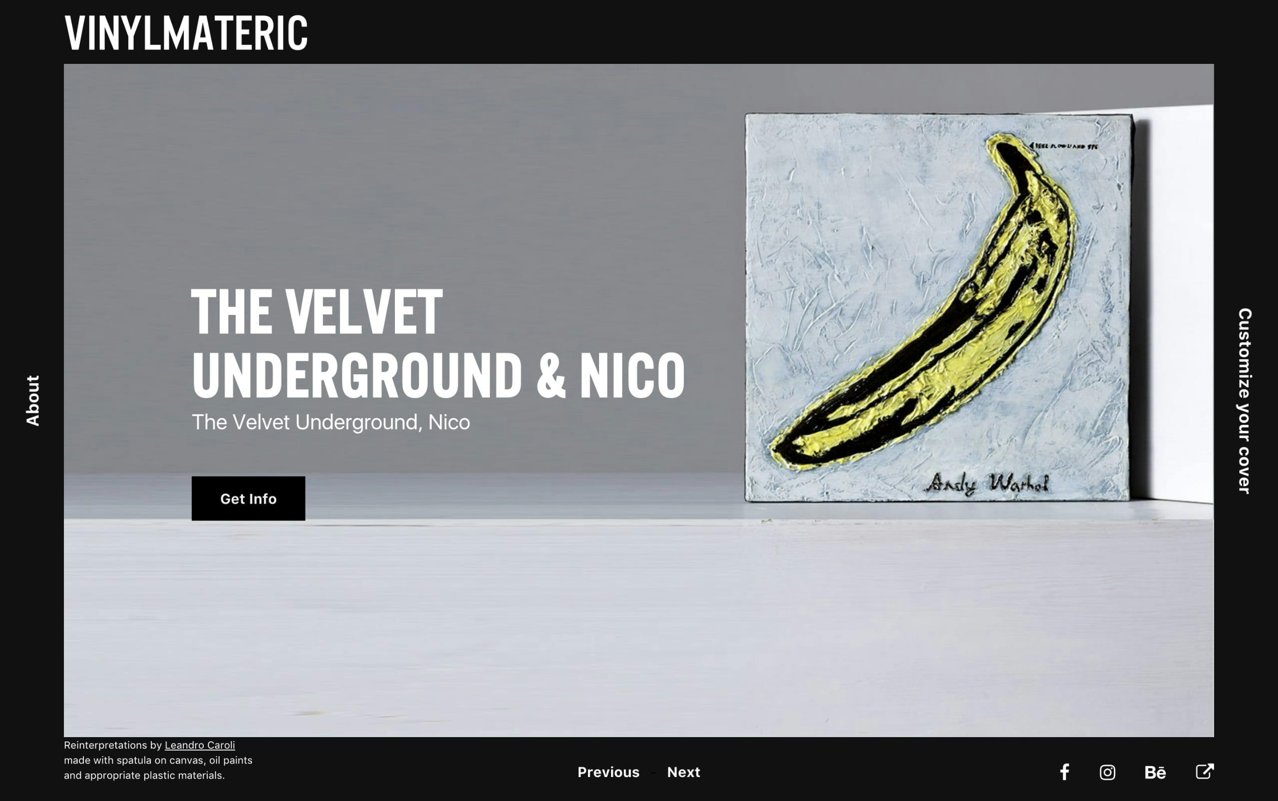 VinylMateric Website Screenshot
