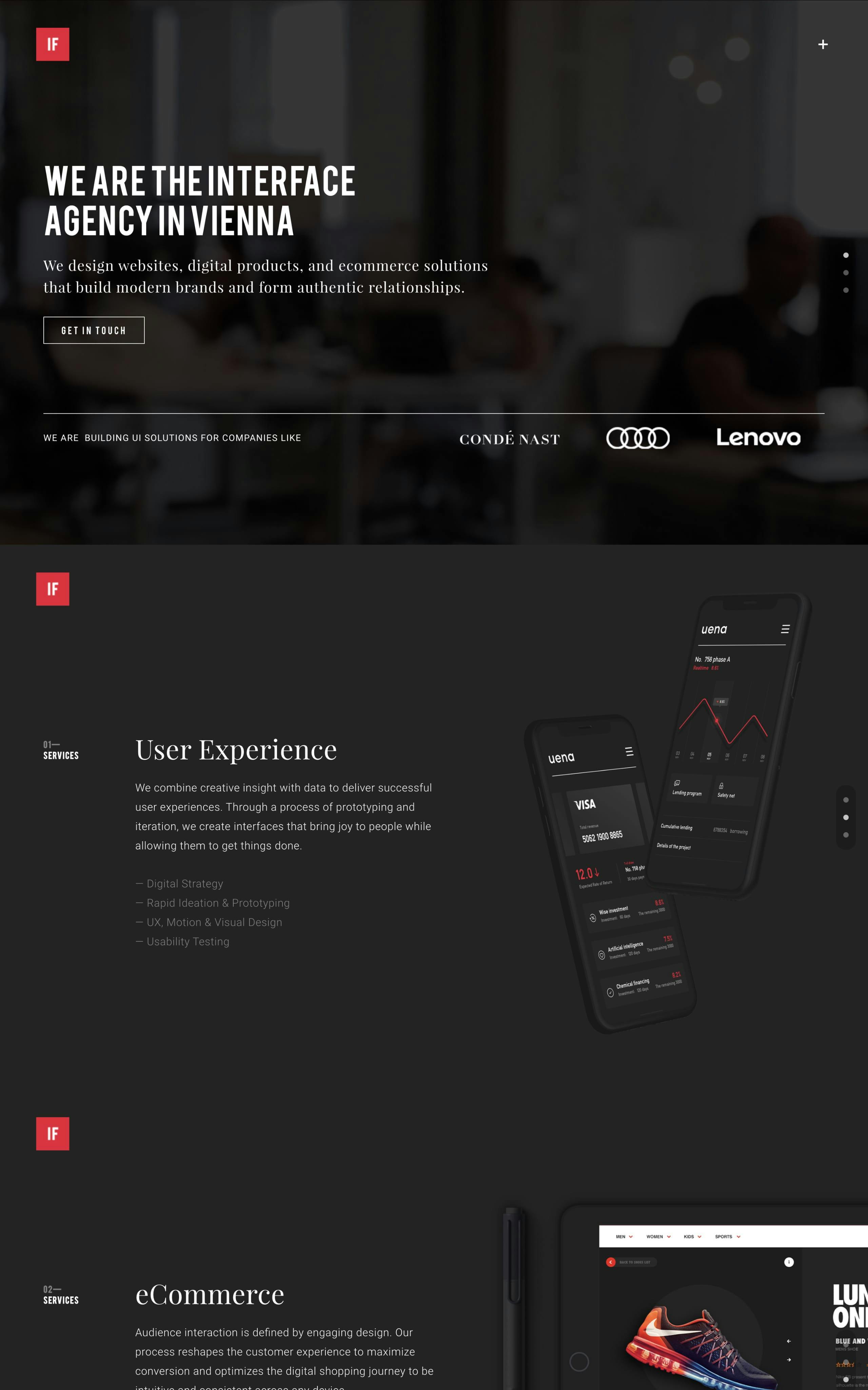 Interface Agency Website Screenshot