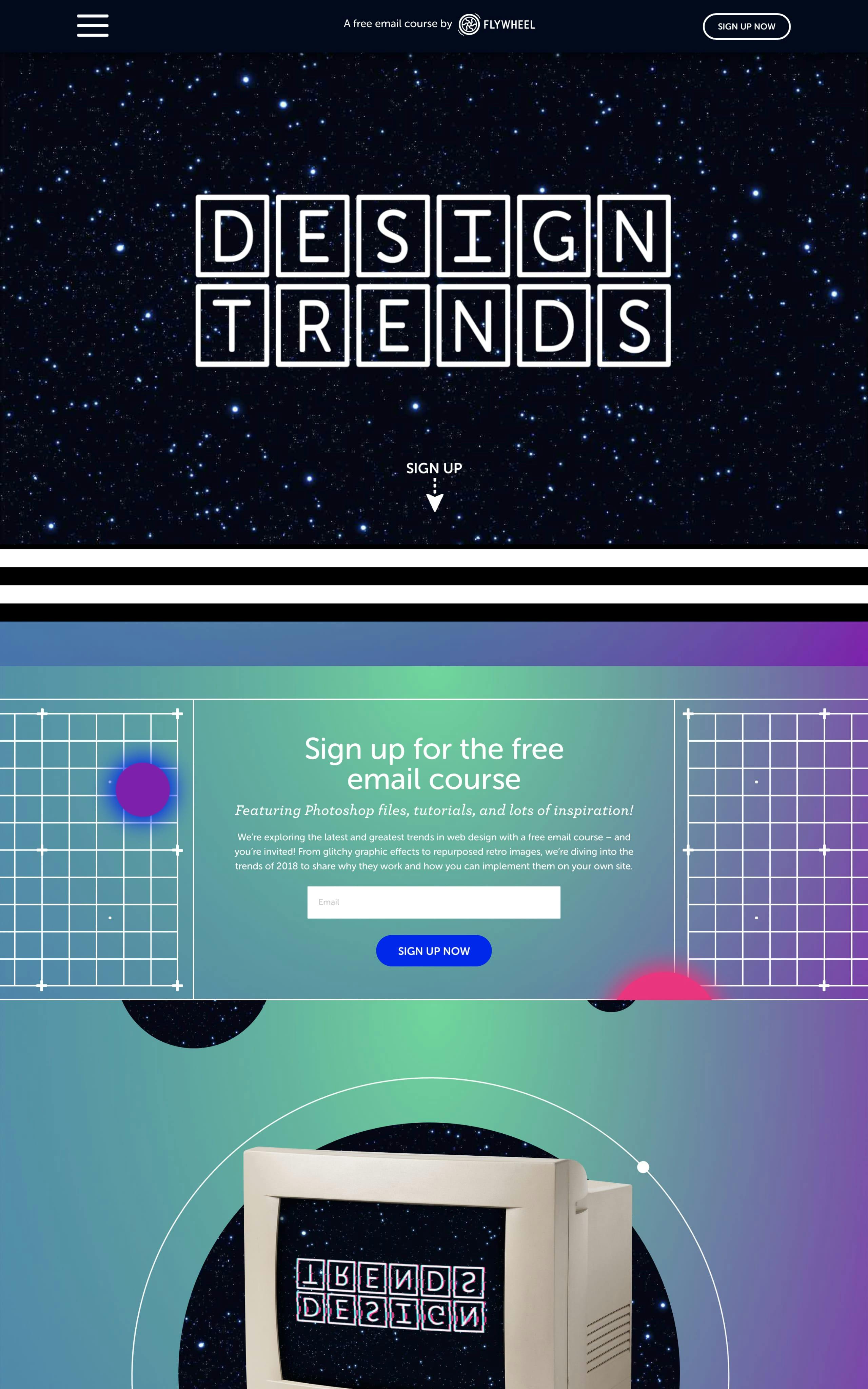 Design Trends 2018 with Flywheel Website Screenshot