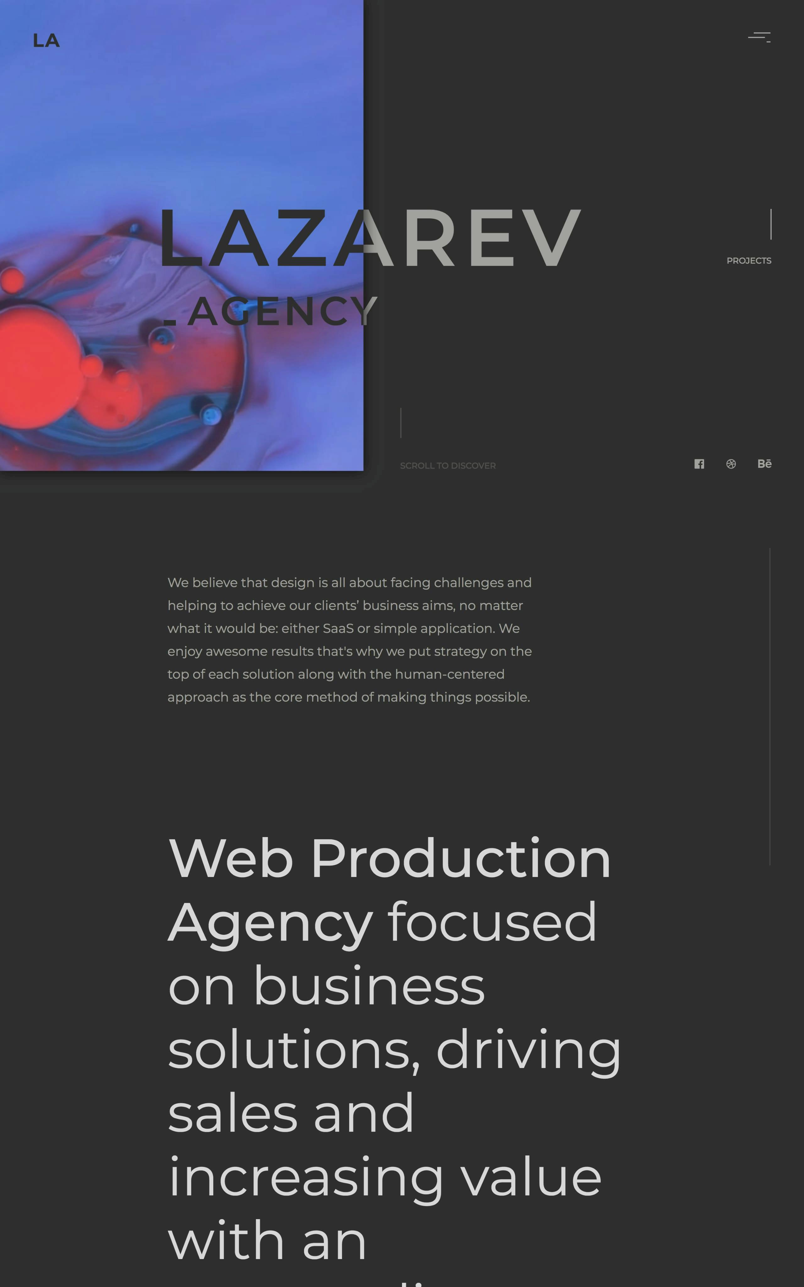 Lazarev Agency Website Screenshot