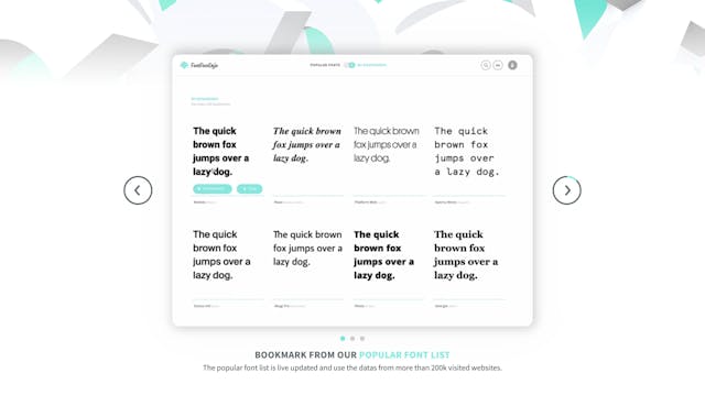 FontFace Dojo Feature Carousal Preview