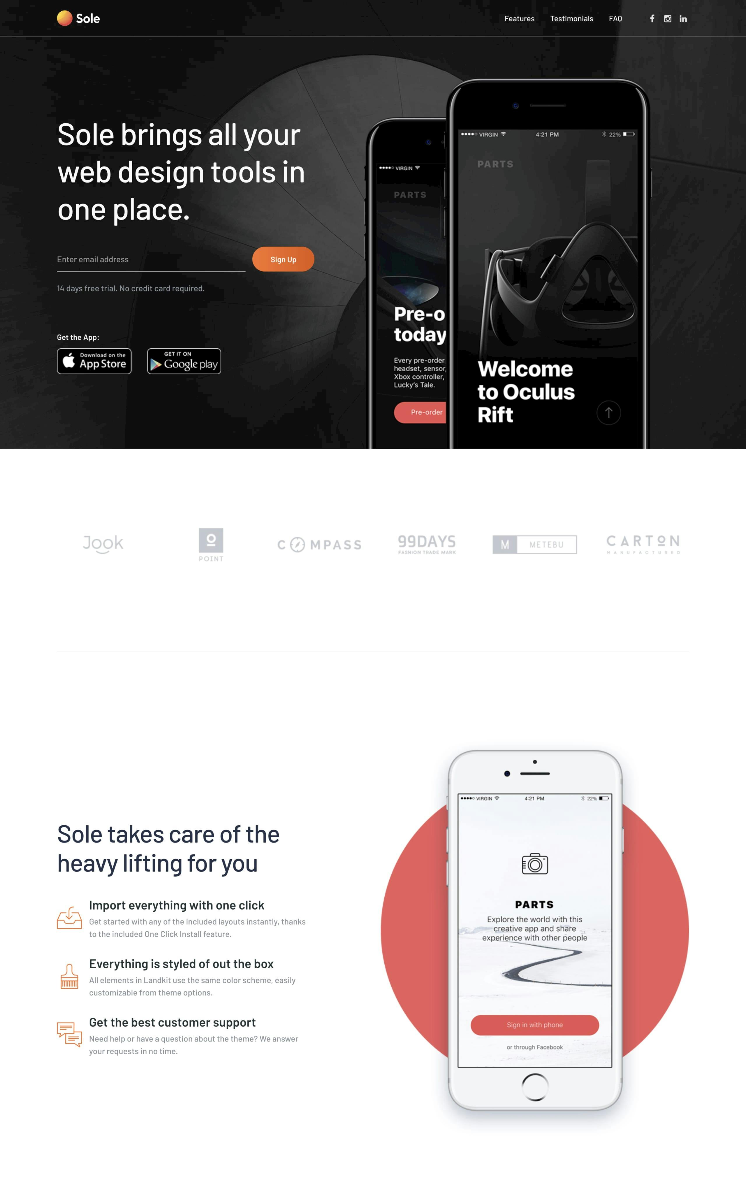 Sole Website Screenshot