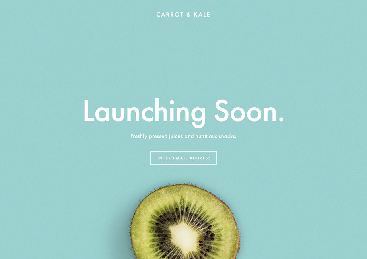 A preview of our beautiful Launching Soon website using a Squarespace Cover Page Screenshot