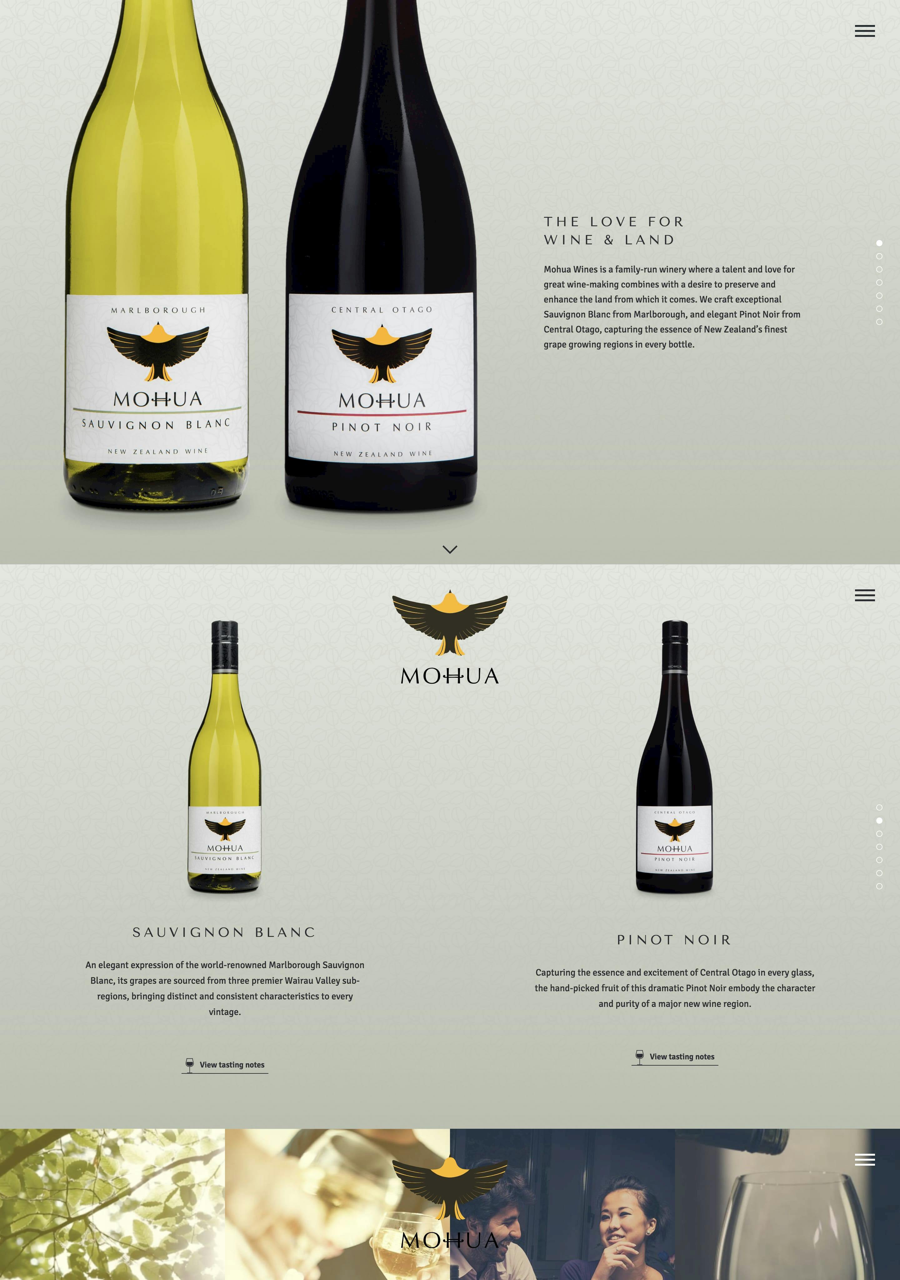 Mohua Wines Website Screenshot