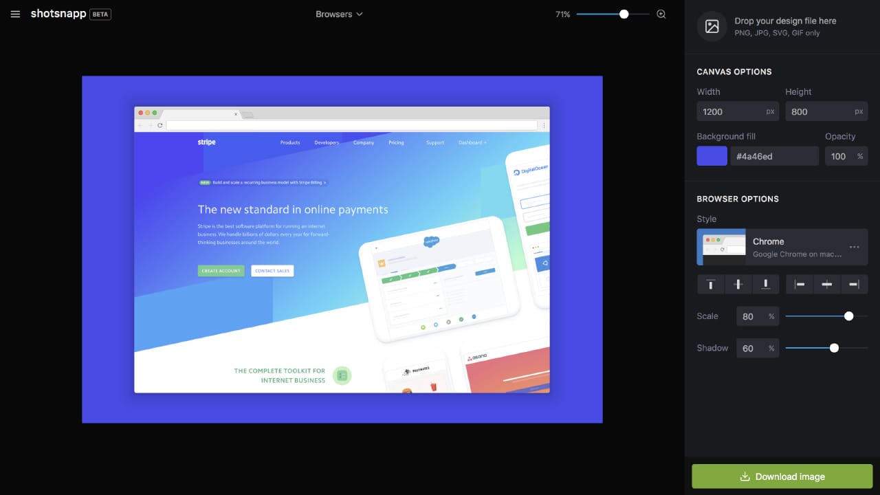 Create Device Mockups for your Landing Page with Shotsnapp