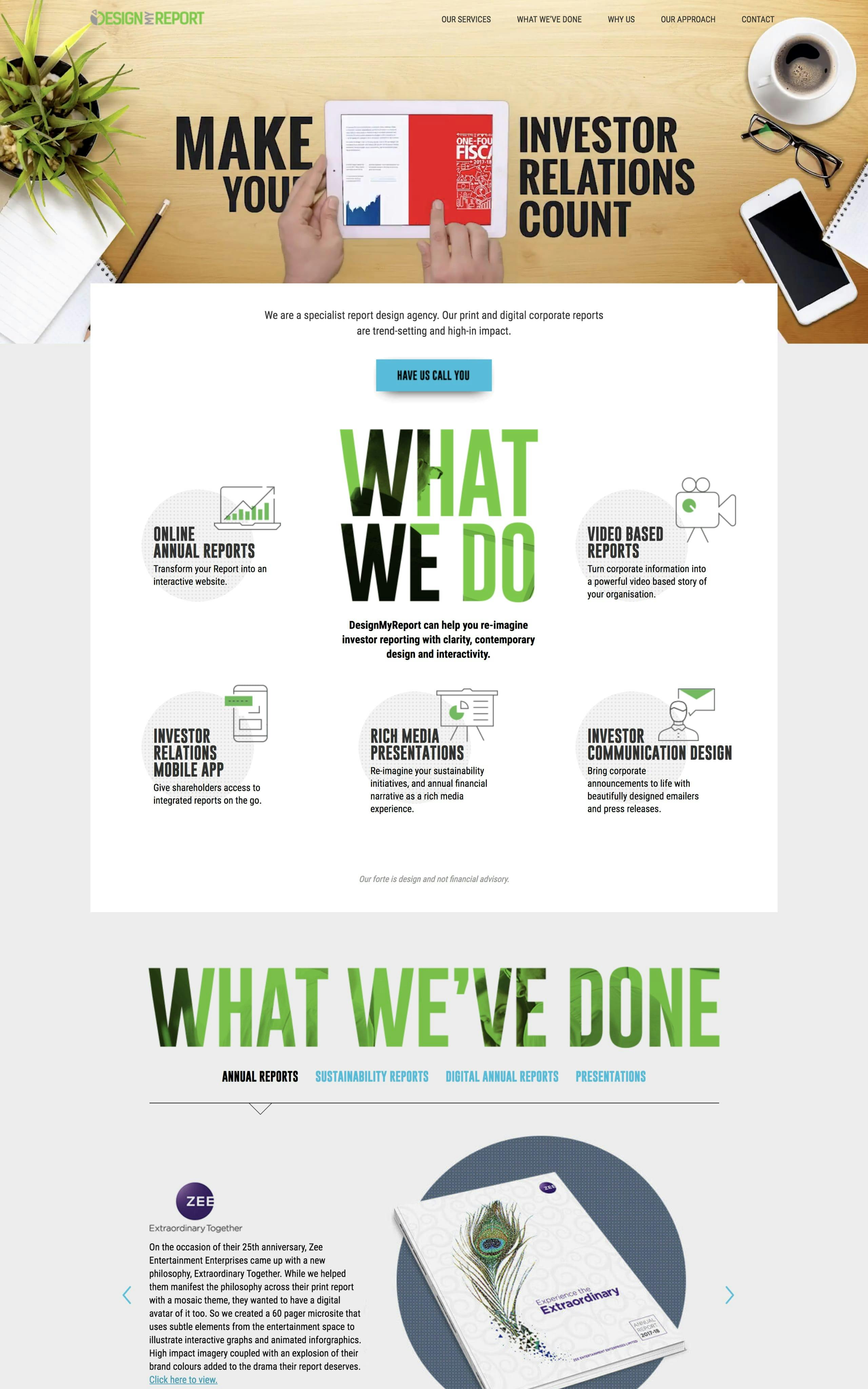 Design My Report Website Screenshot