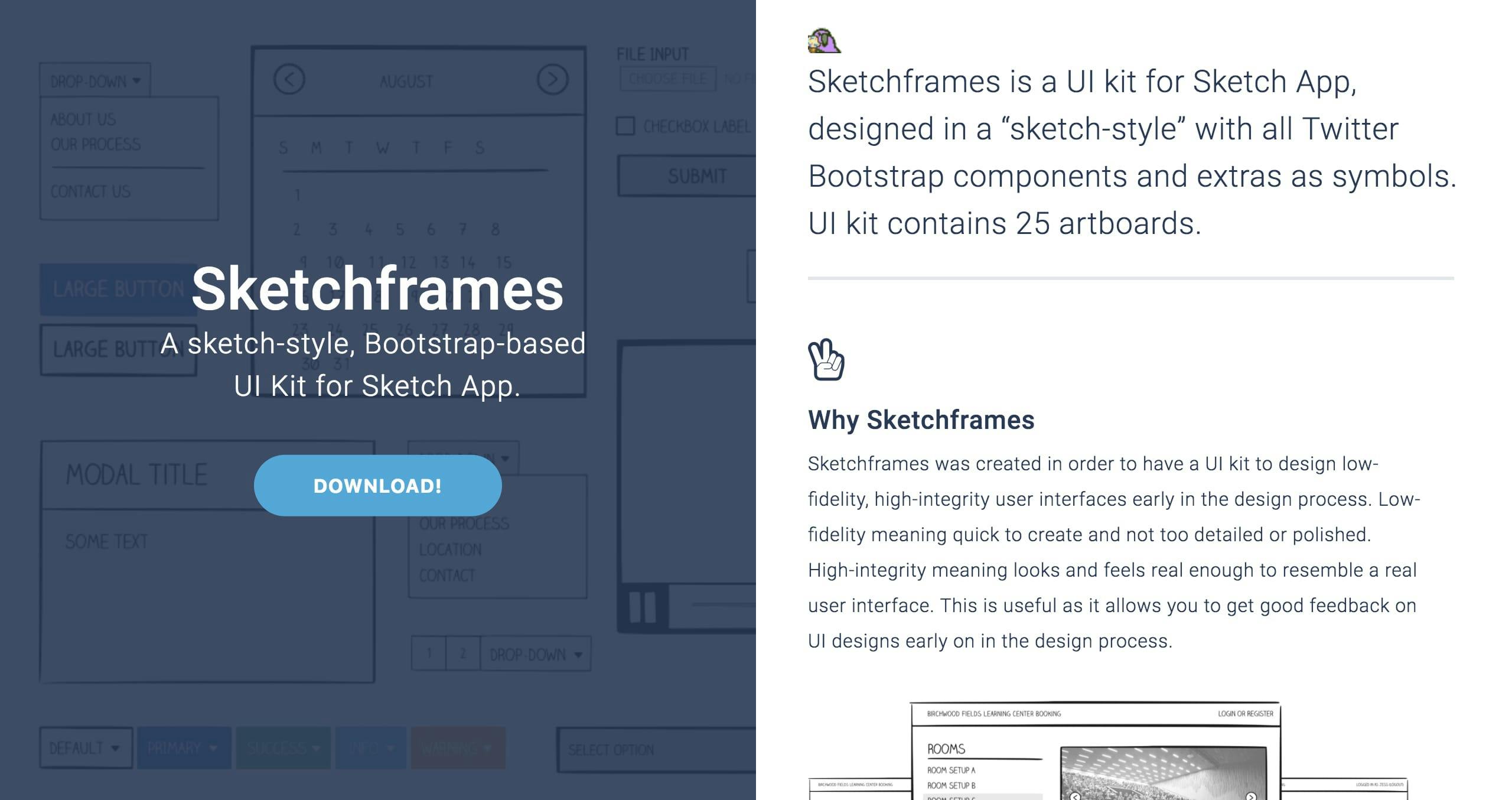 Sketchframes Website Screenshot