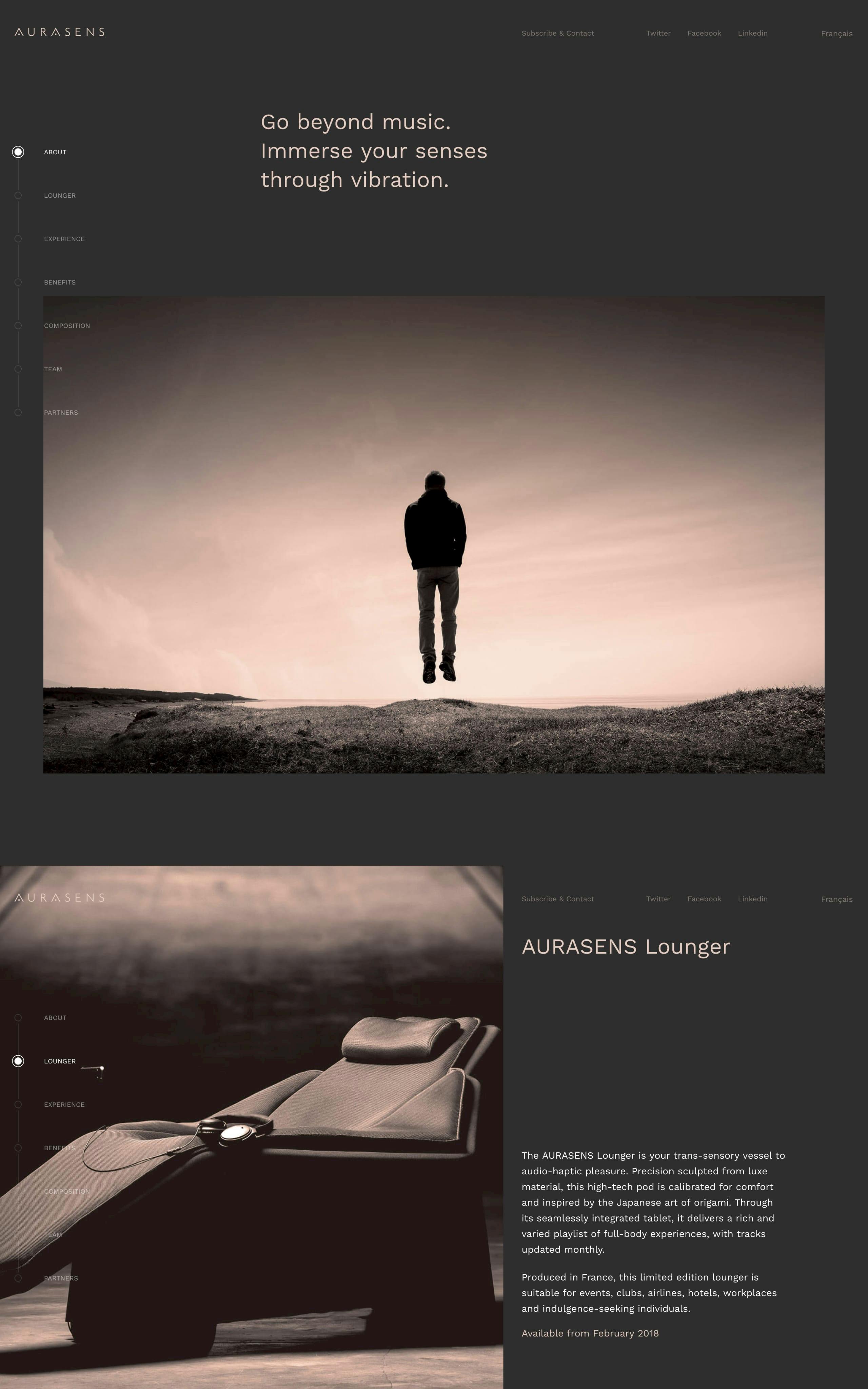 Aurasens Website Screenshot