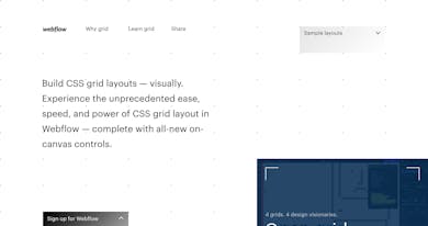 Build CSS Grid Layouts Visually – Webflow Thumbnail Preview