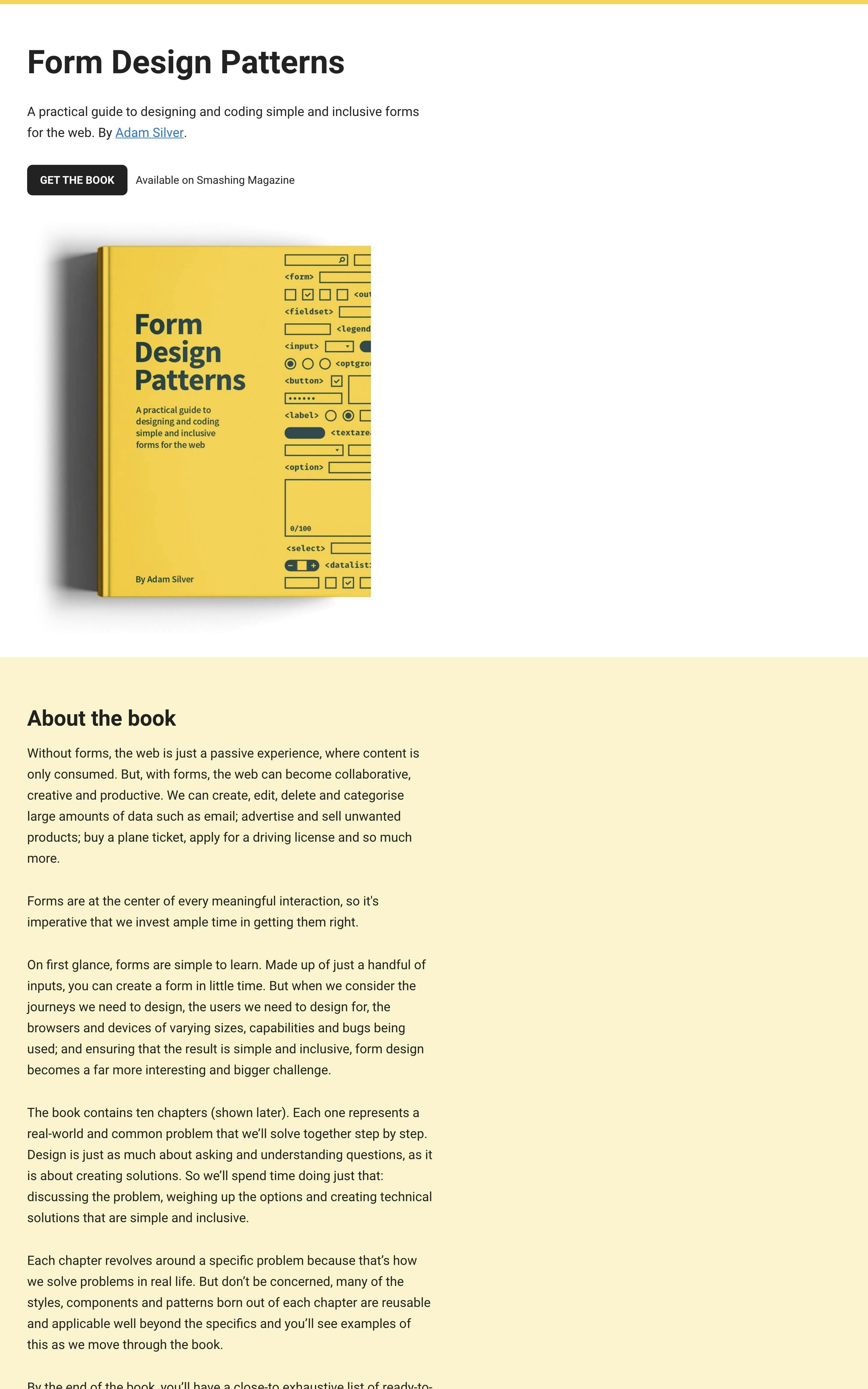 Form Design Patterns Website Screenshot