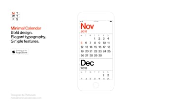 Minimal Calendar Thumbnail Preview