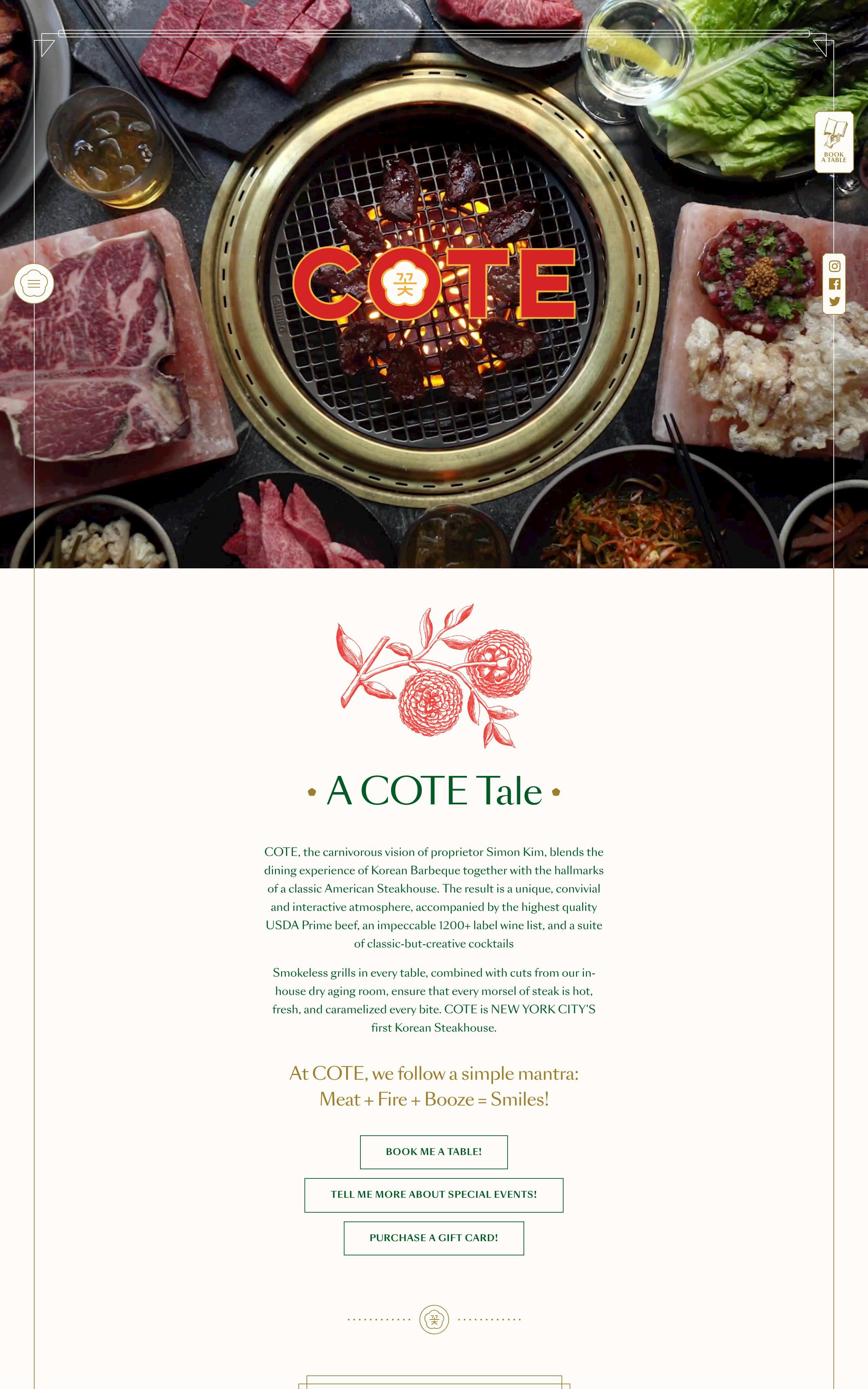 COTE Website Screenshot