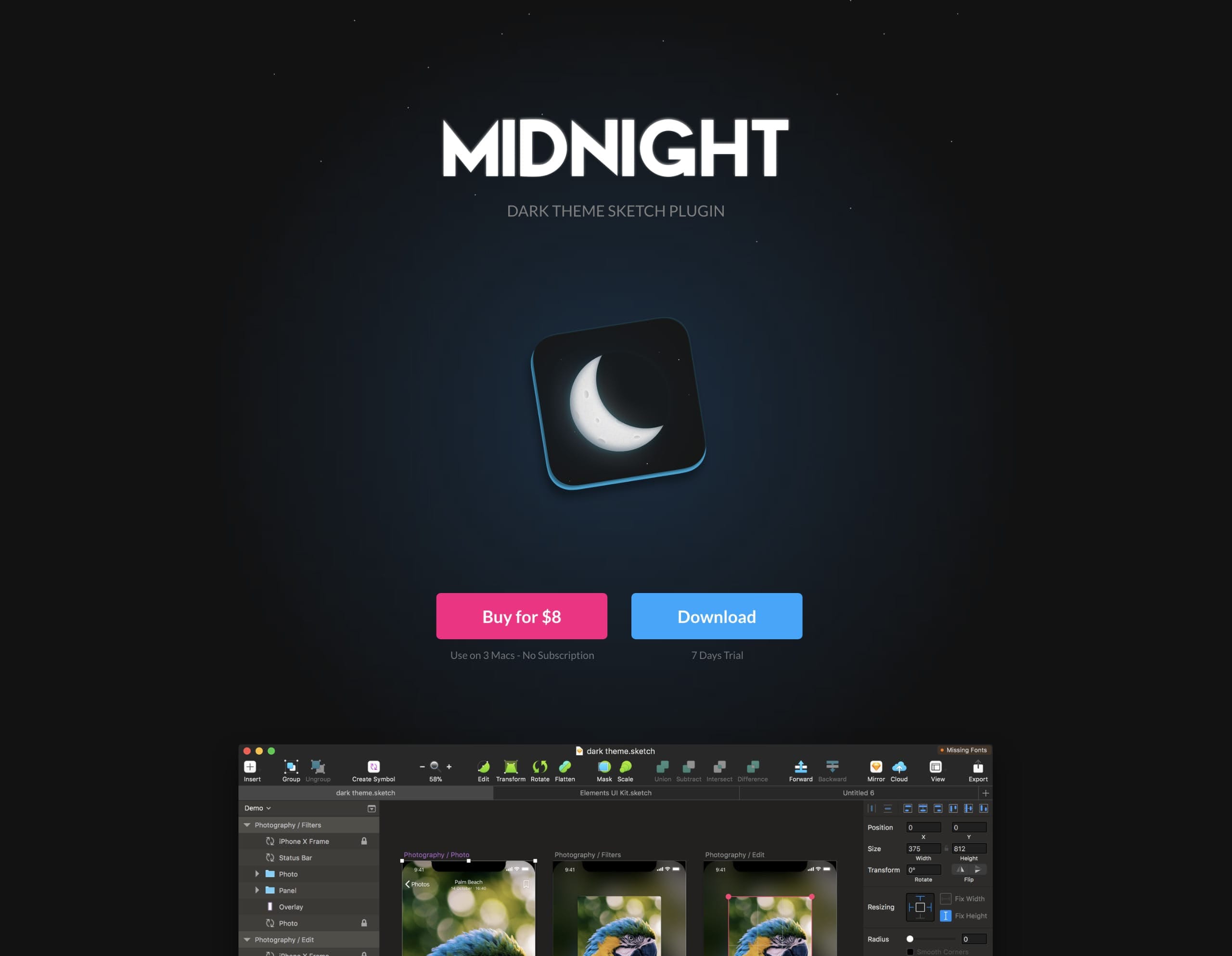 Free Facebook App XD Redesign Dark Mode Concept - Xd File
