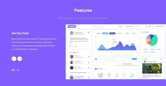 TelMD Feature Carousal Preview