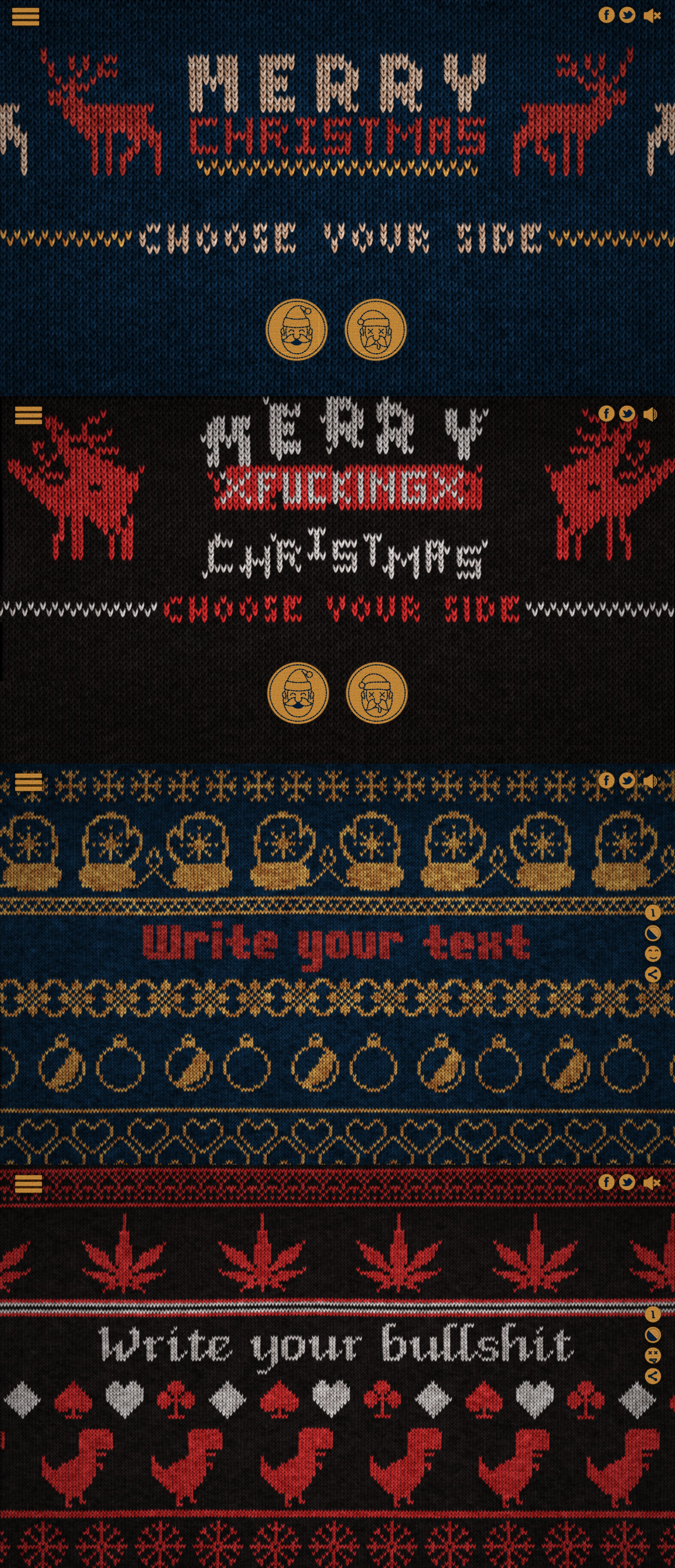 Ugly Christmas Sweater Generator Website Screenshot