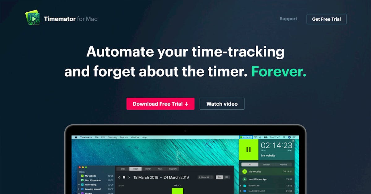 Product Page screen design idea #300: Timemator