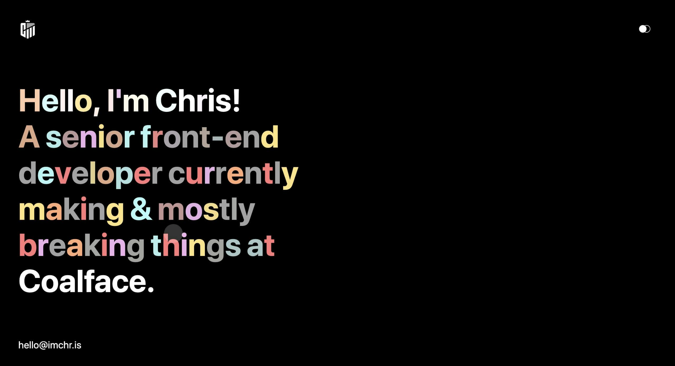 Chris Martin Website Screenshot