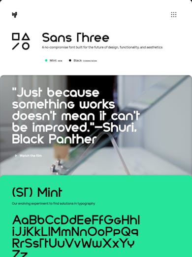Sans Three Typeface Thumbnail Preview