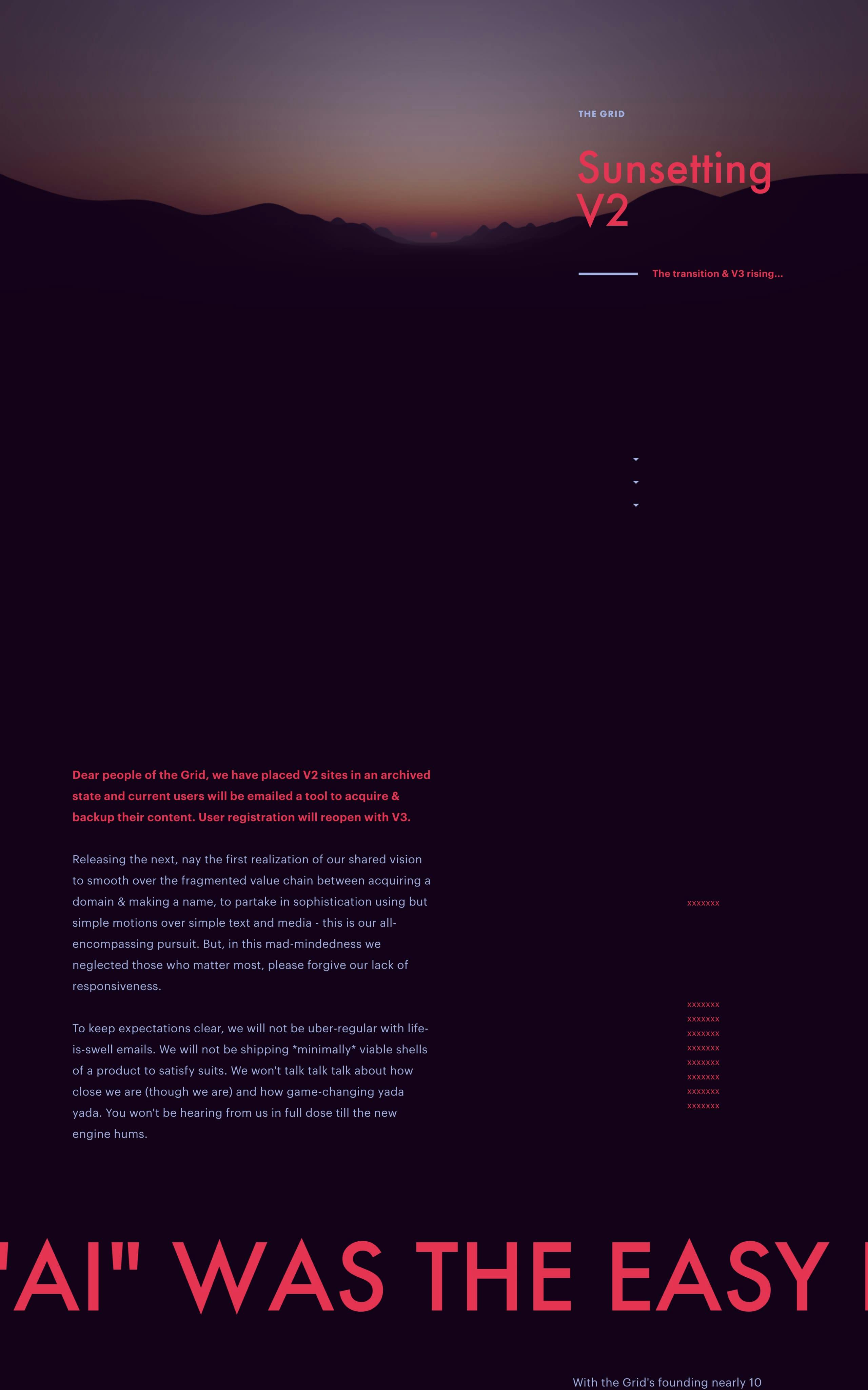 The Grid Website Screenshot