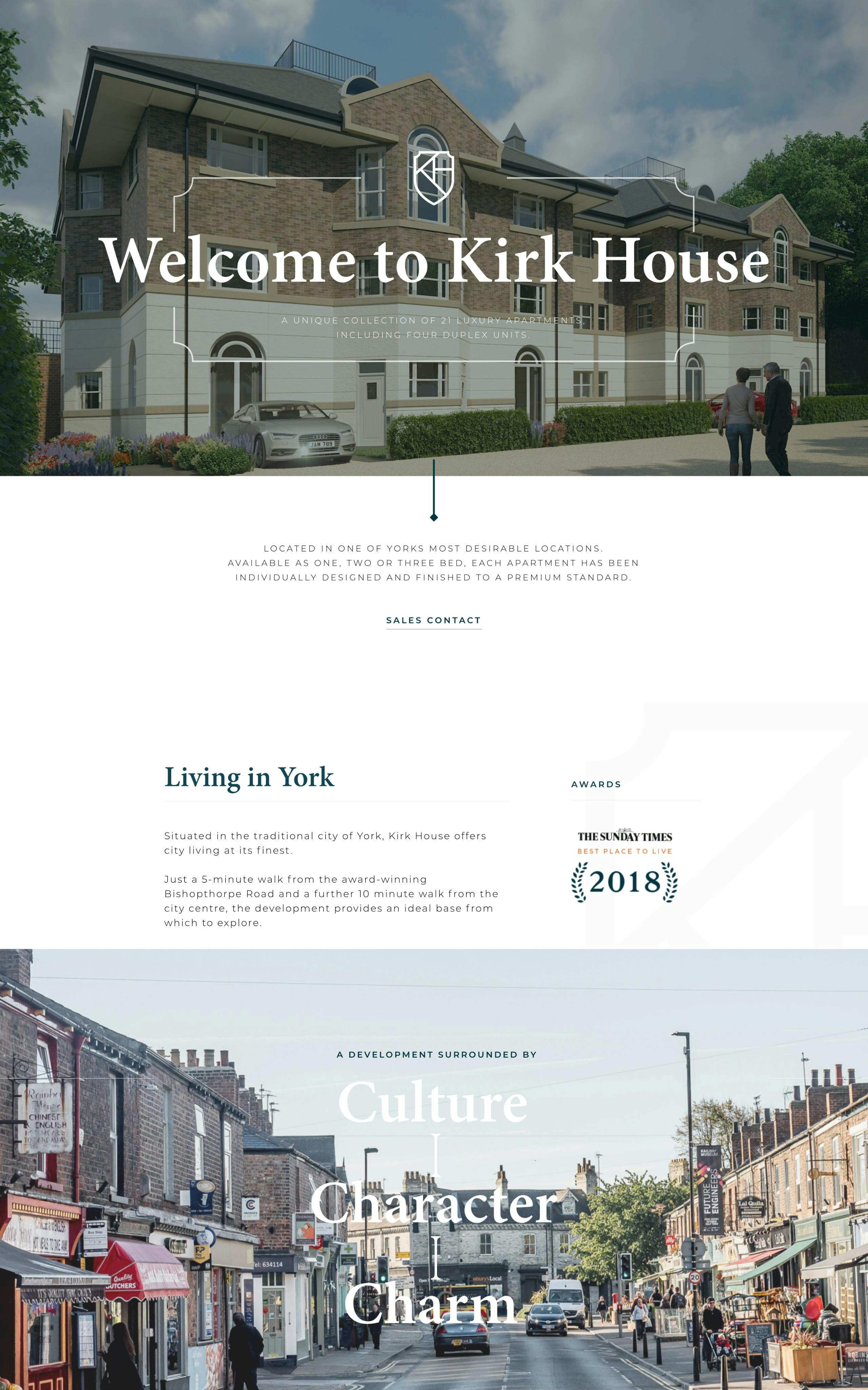 Kirk House Website Screenshot